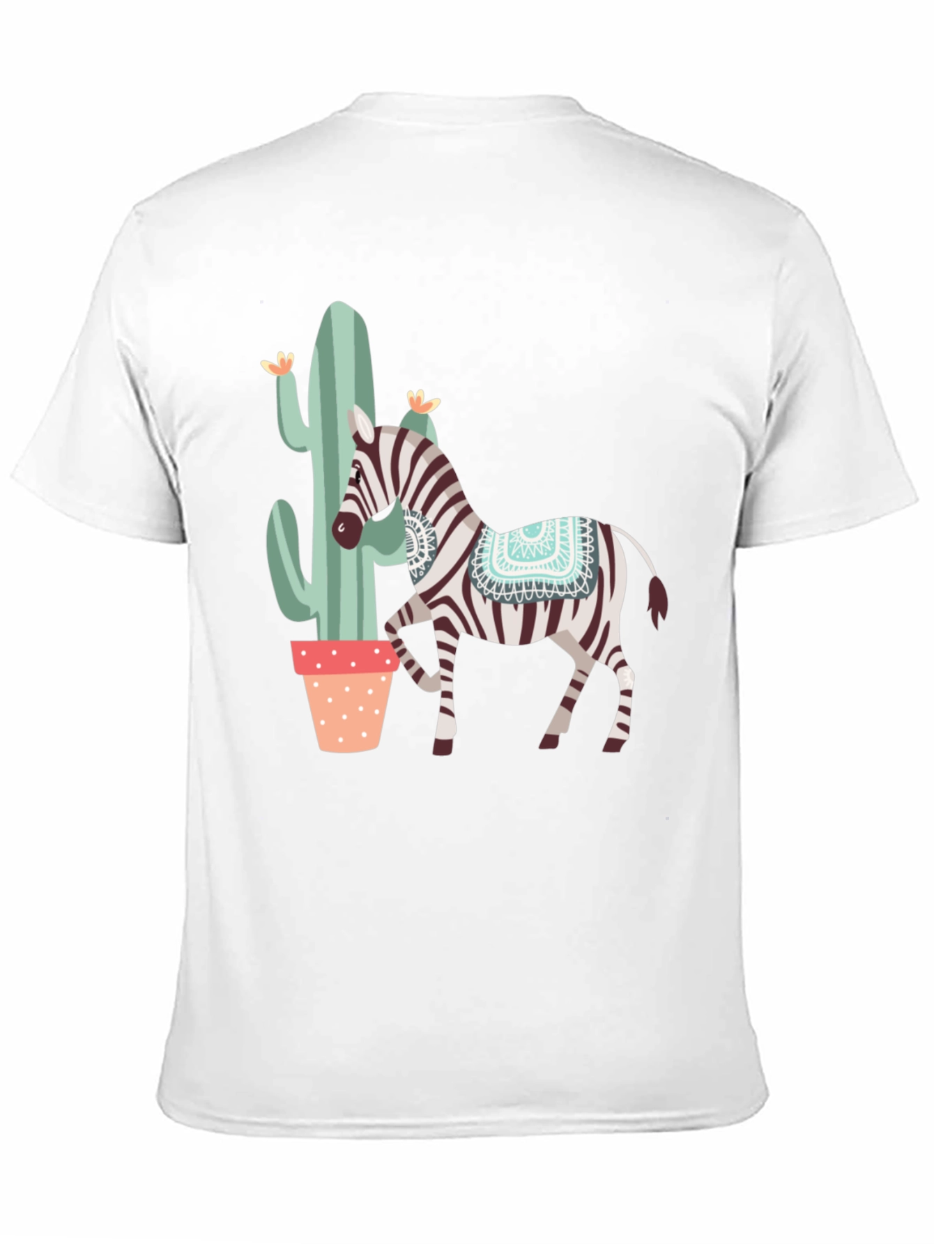 Zebra & Cactus Graphic T-Shirt