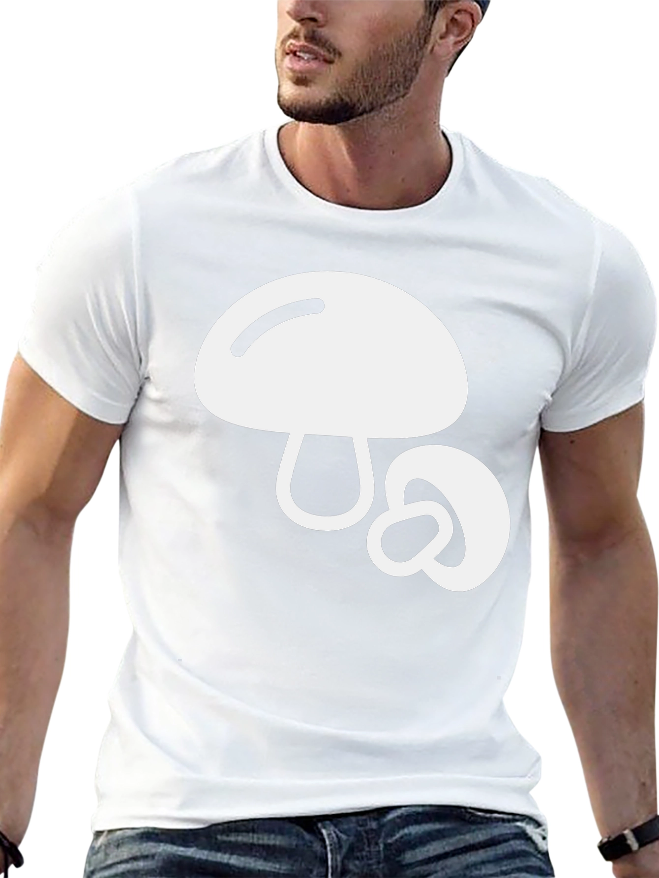 Mushroom Graphic Tee - Fun Black T-Shirt