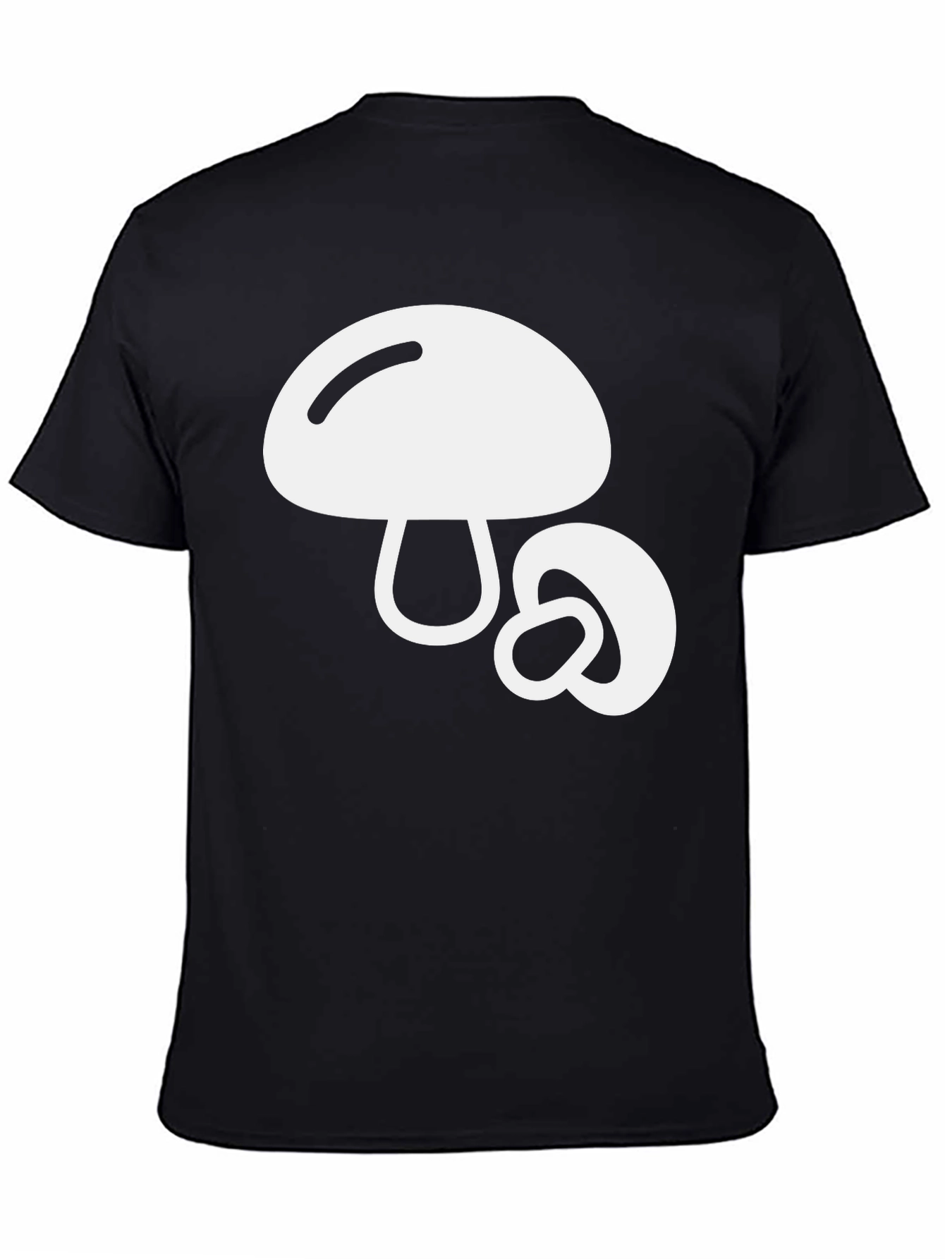 Mushroom Graphic Tee - Fun Black T-Shirt
