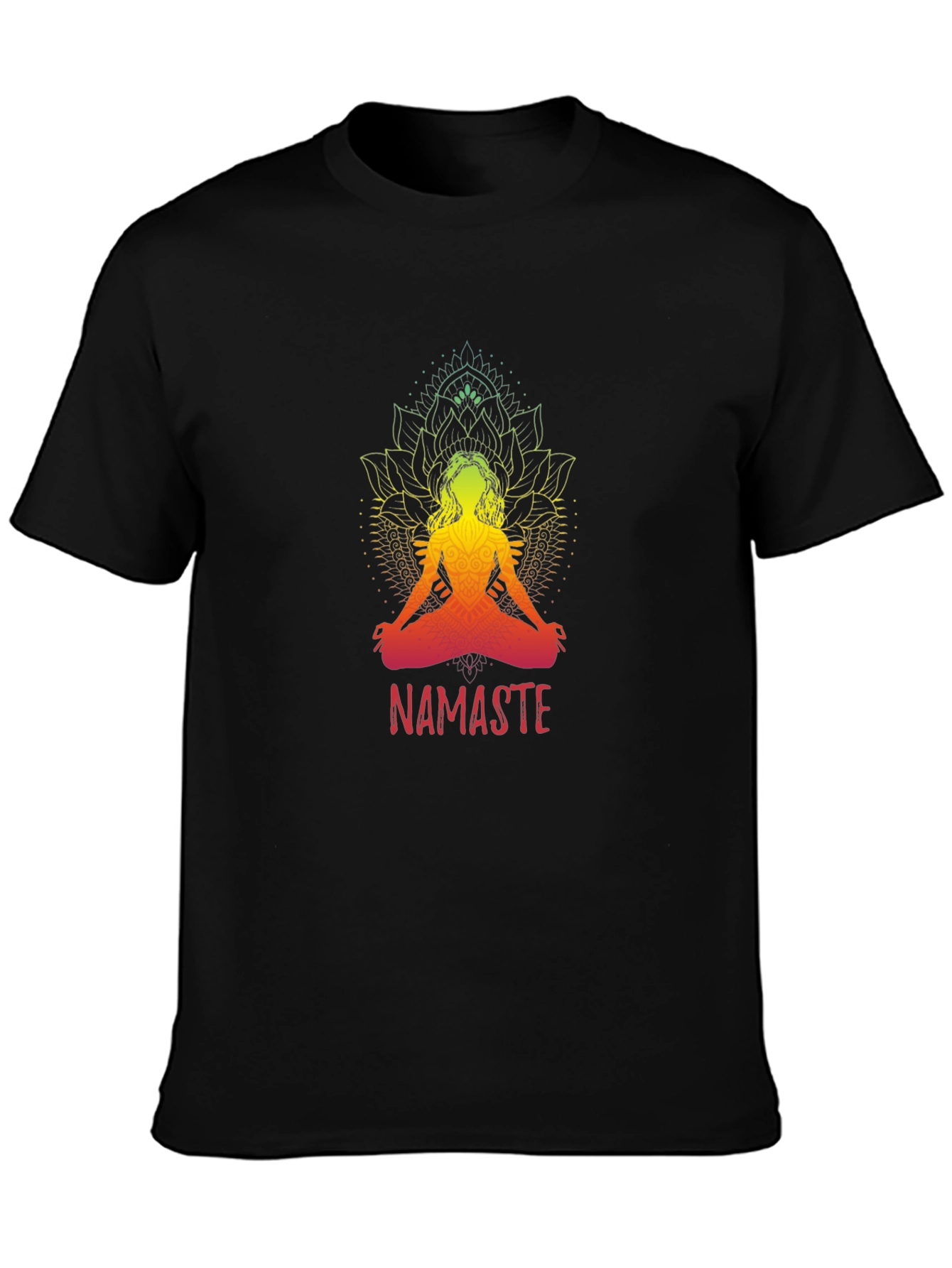Namaste Yoga T-Shirt - Spiritual Lotus Design