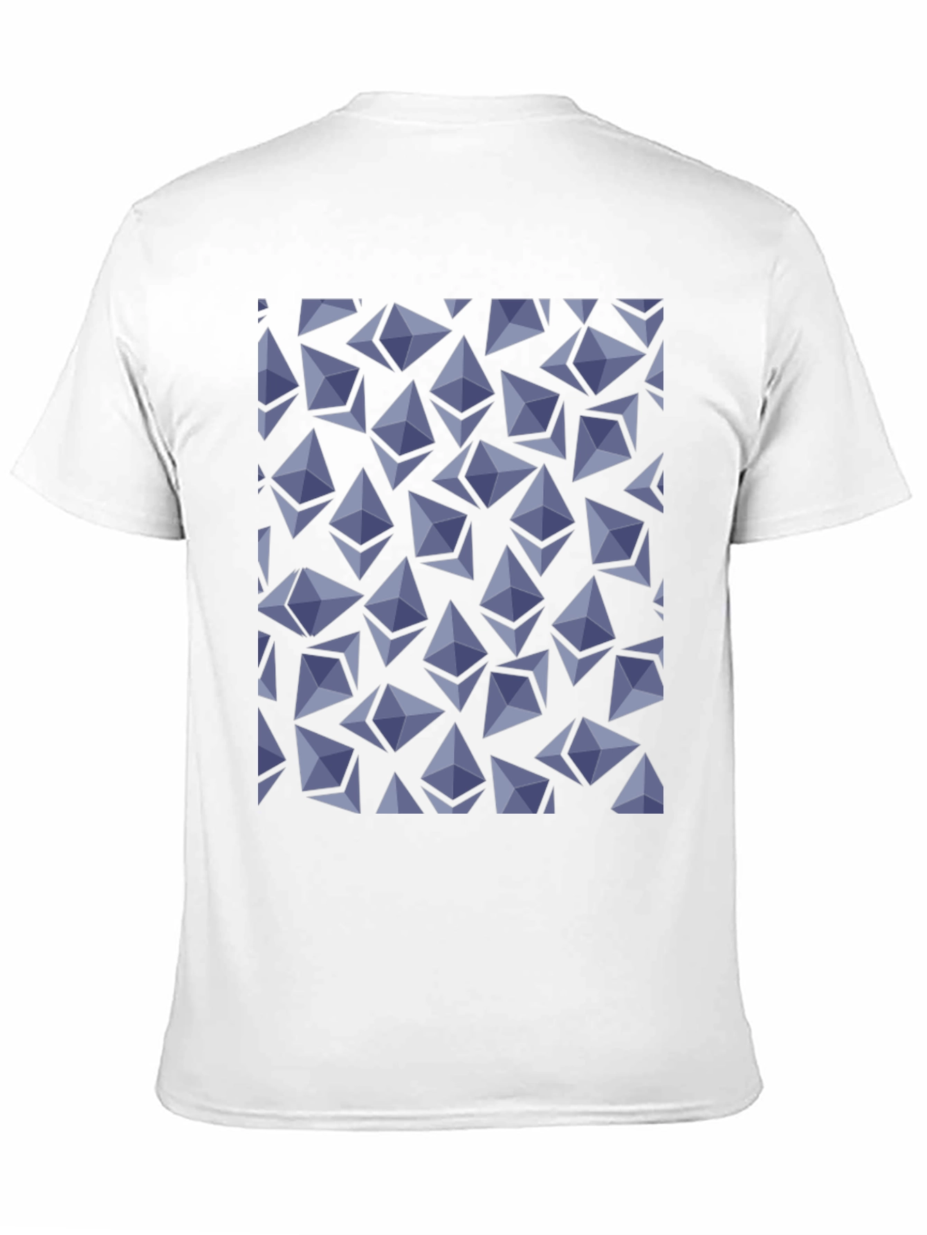 Ethereum Crypto Pattern T-Shirt - Black