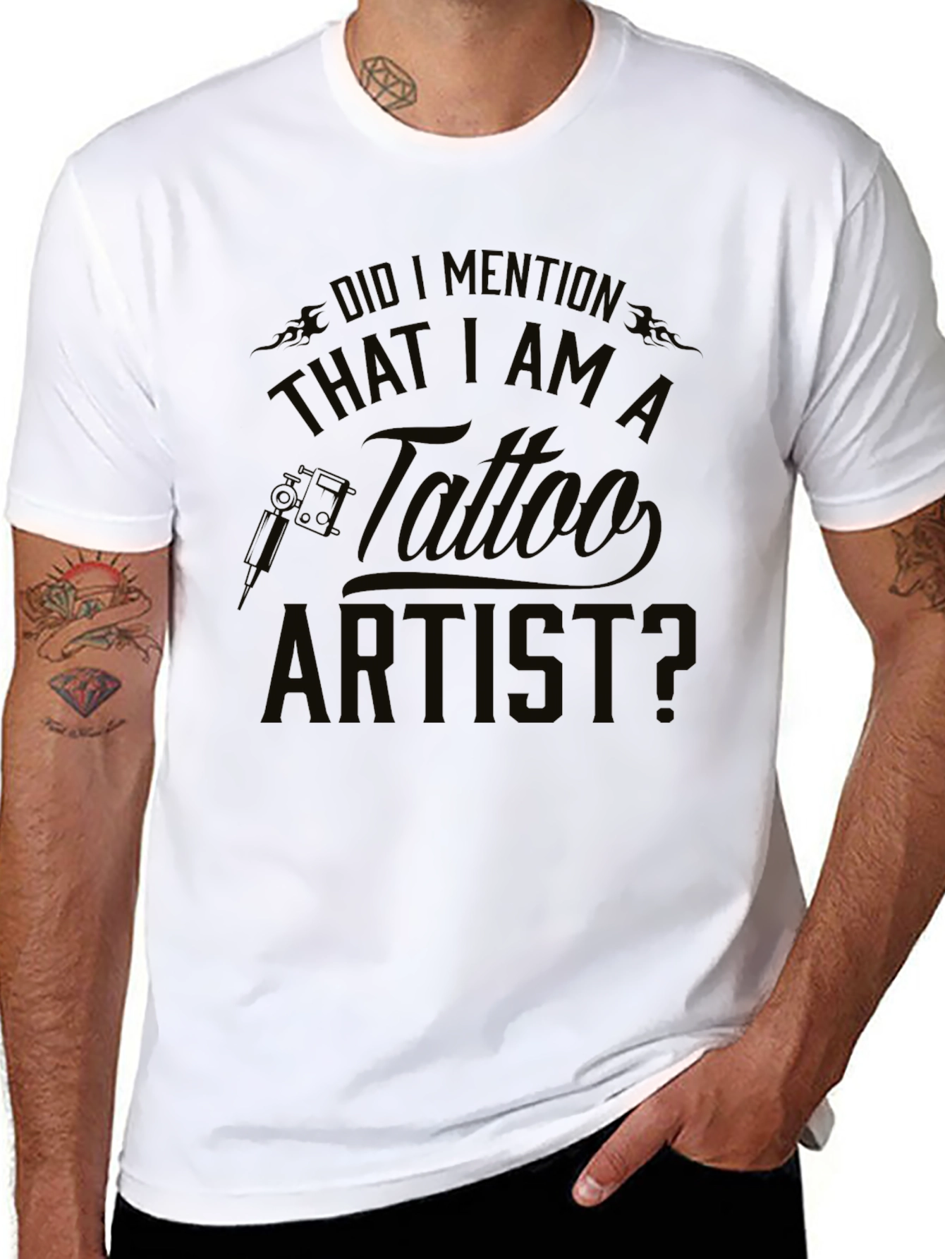 Tattoo Artist Black T-Shirt - Mens Graphic Tee