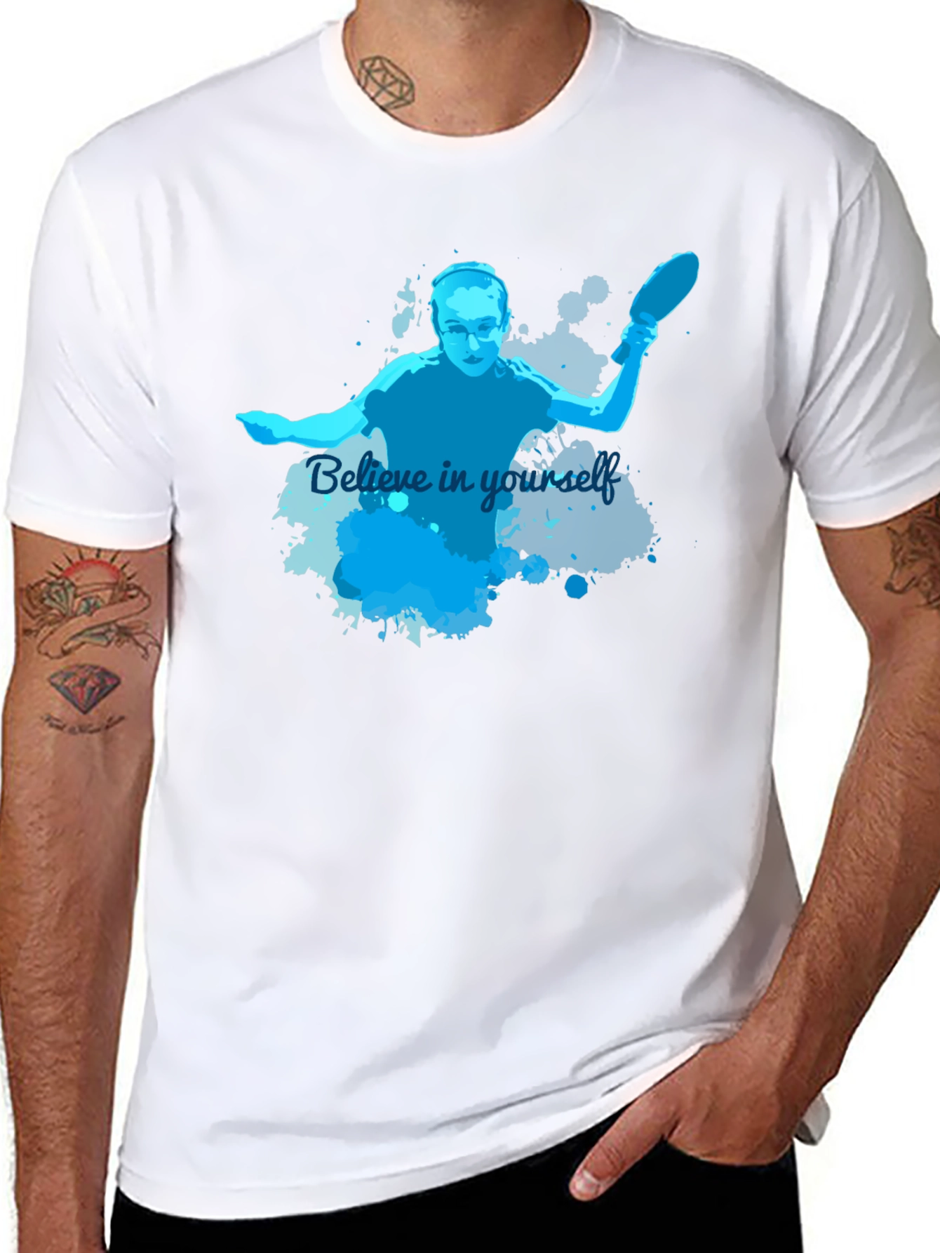 Believe In Yourself Table Tennis Player T-Shirt