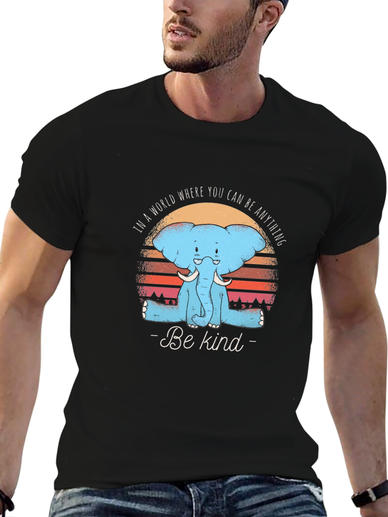 Be Kind Elephant Graphic T-Shirt