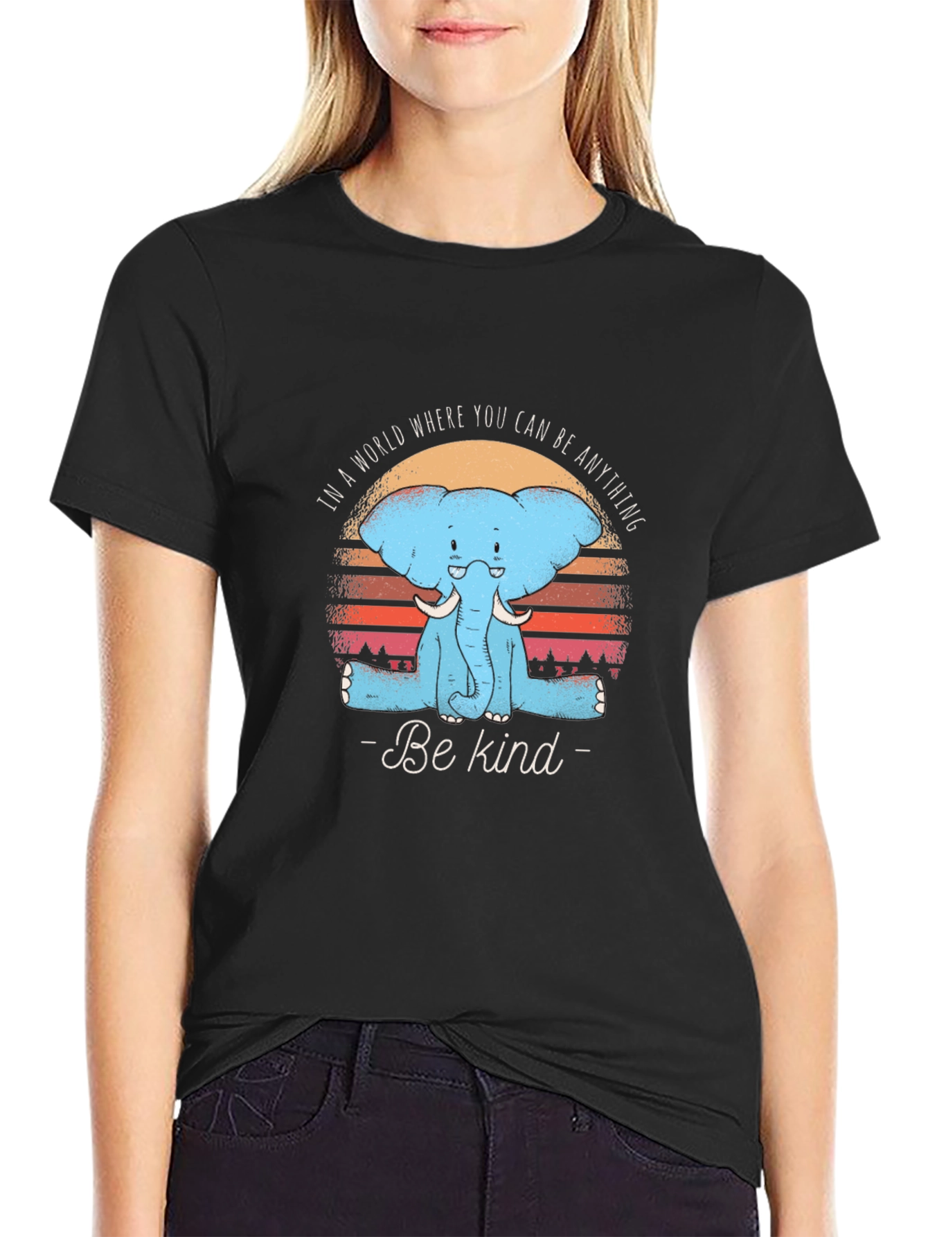 Be Kind Elephant Graphic T-Shirt