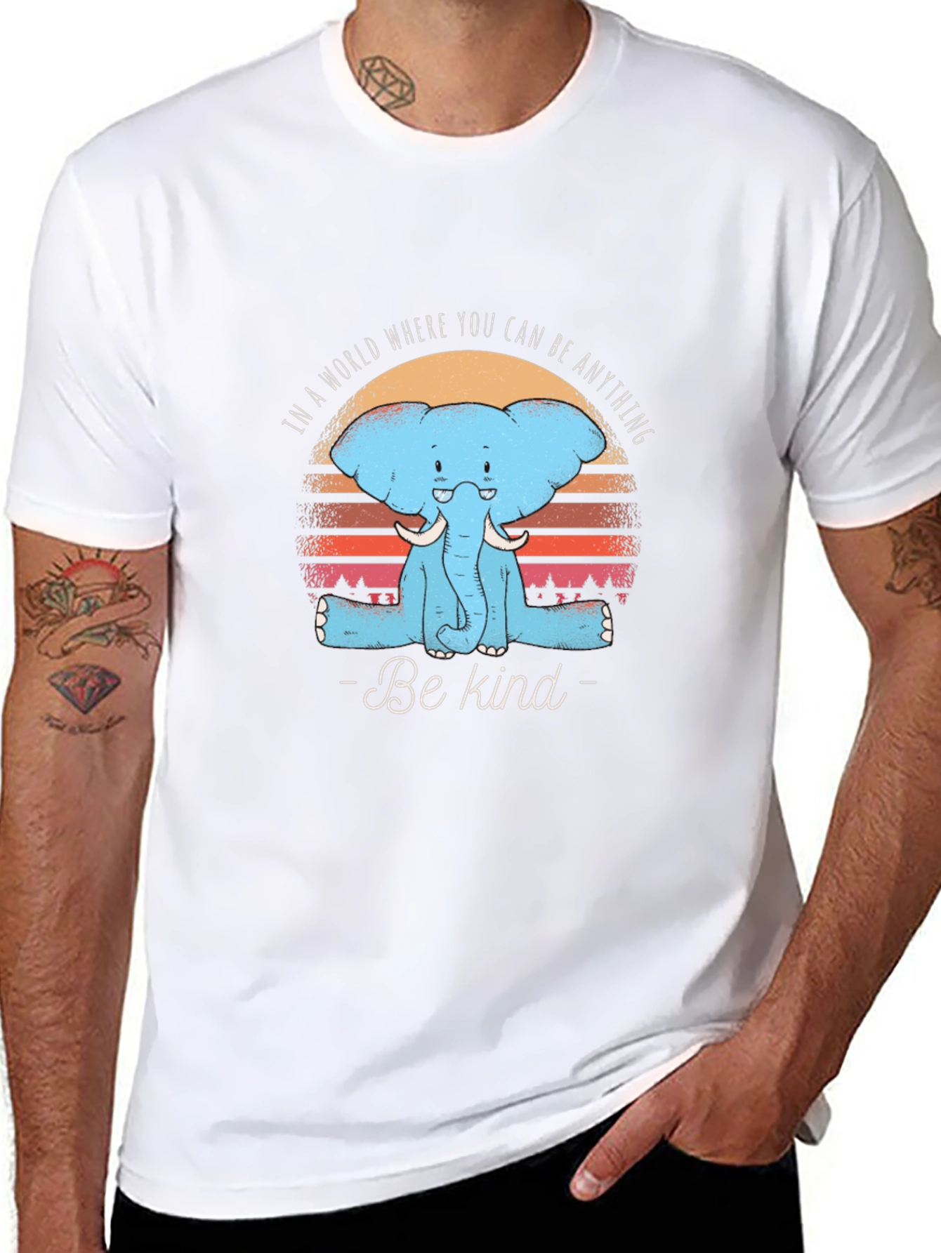Be Kind Elephant Graphic T-Shirt