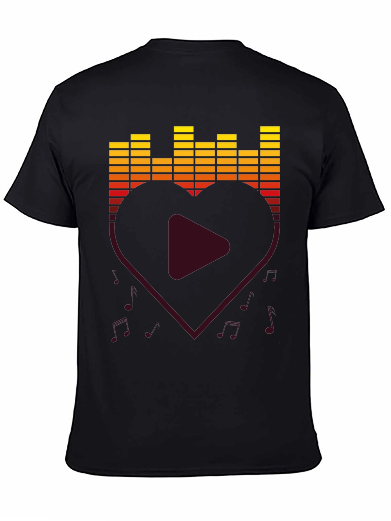 Music Lover T-Shirt - Heart Equalizer Design