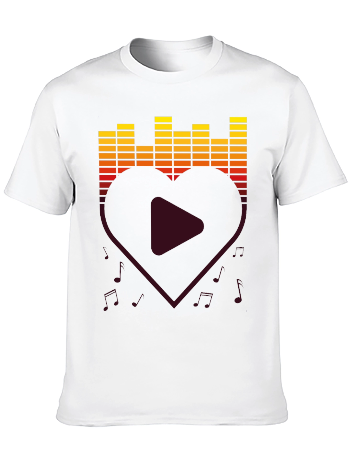 Music Lover T-Shirt - Heart Equalizer Design