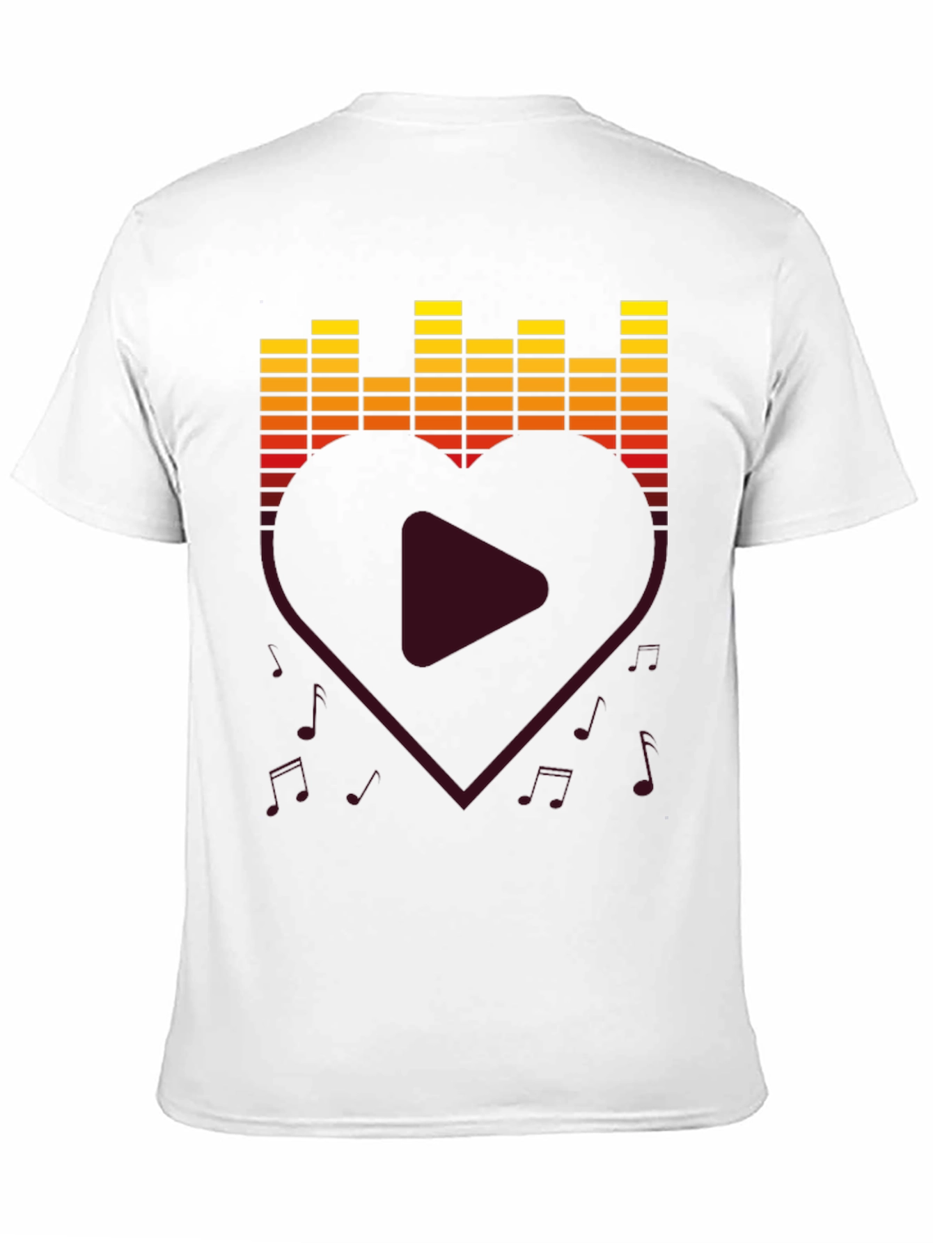 Music Lover T-Shirt - Heart Equalizer Design