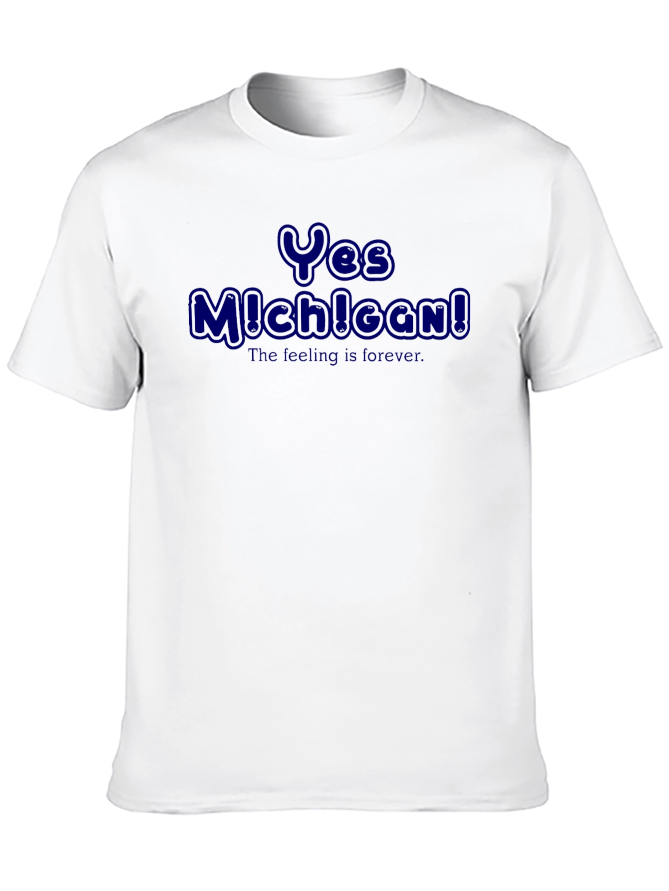 Yes Michigan! Black Graphic T-Shirt for Men