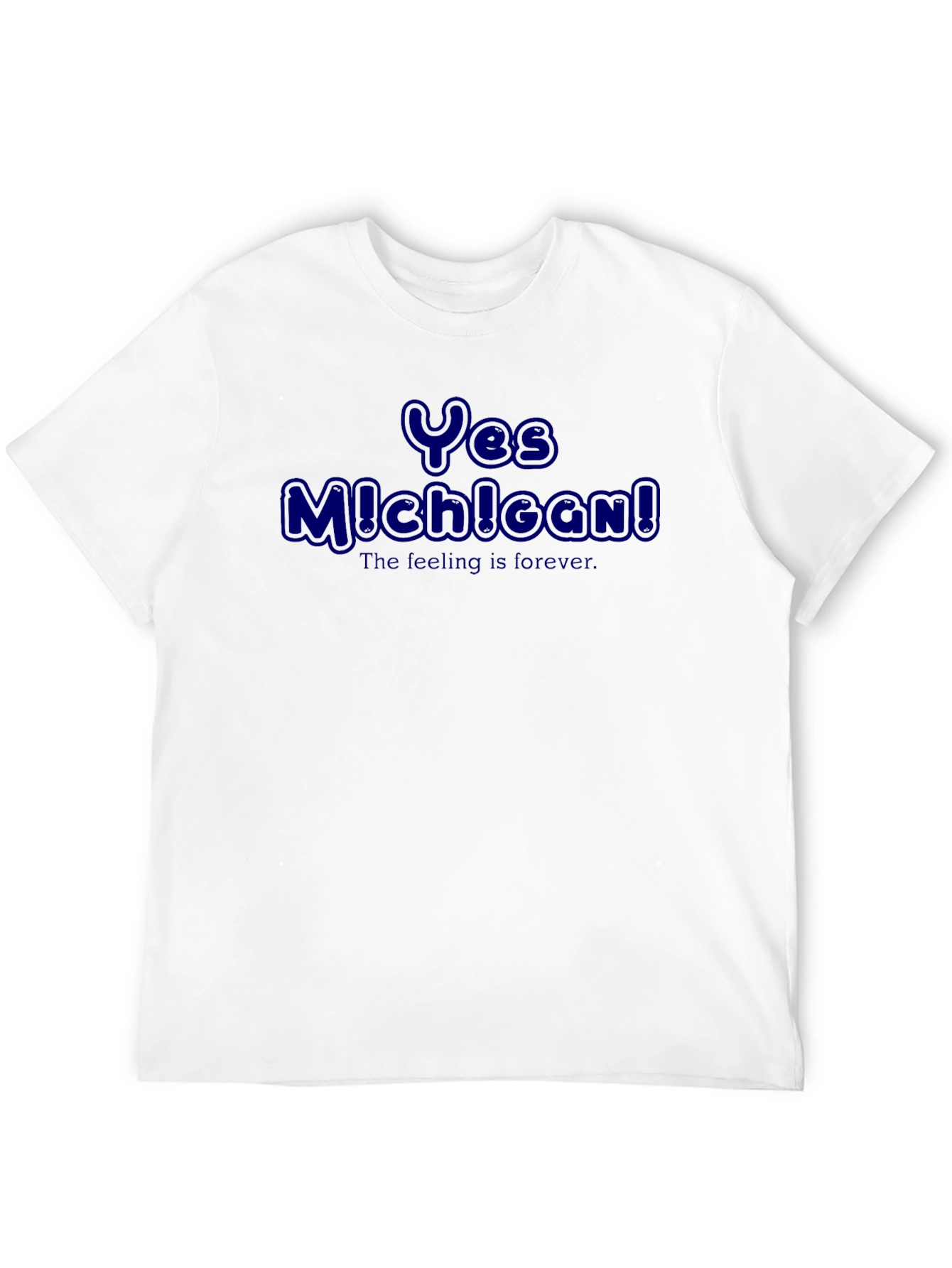 Yes Michigan! Black Graphic T-Shirt for Men