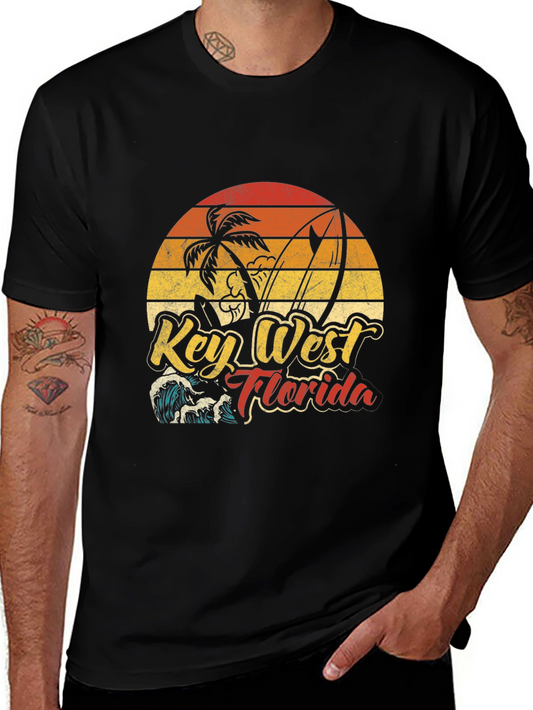 Key West Florida Graphic Tee - Beach Surf Style