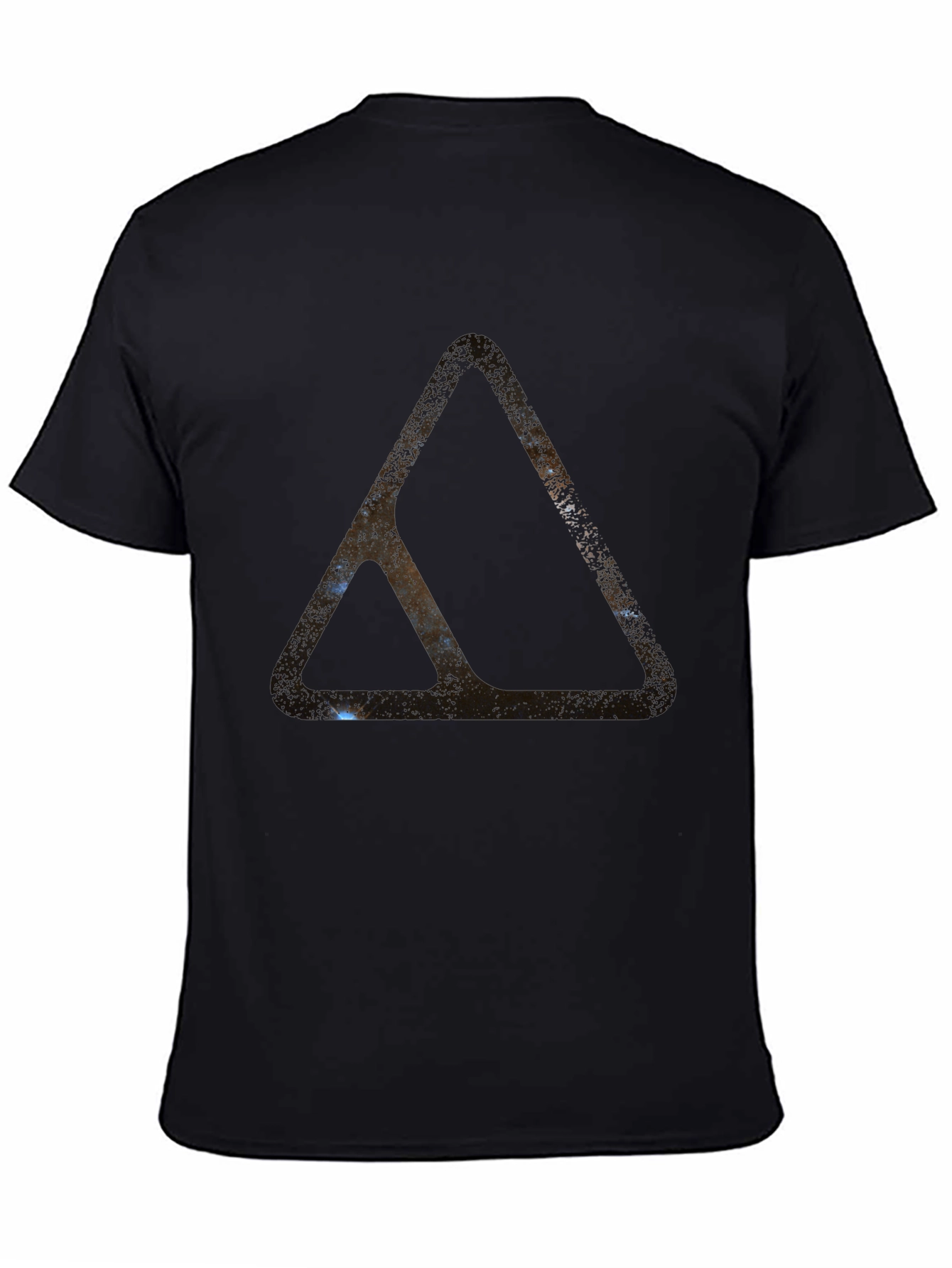 Abstract Triangle Graphic Black T-Shirt
