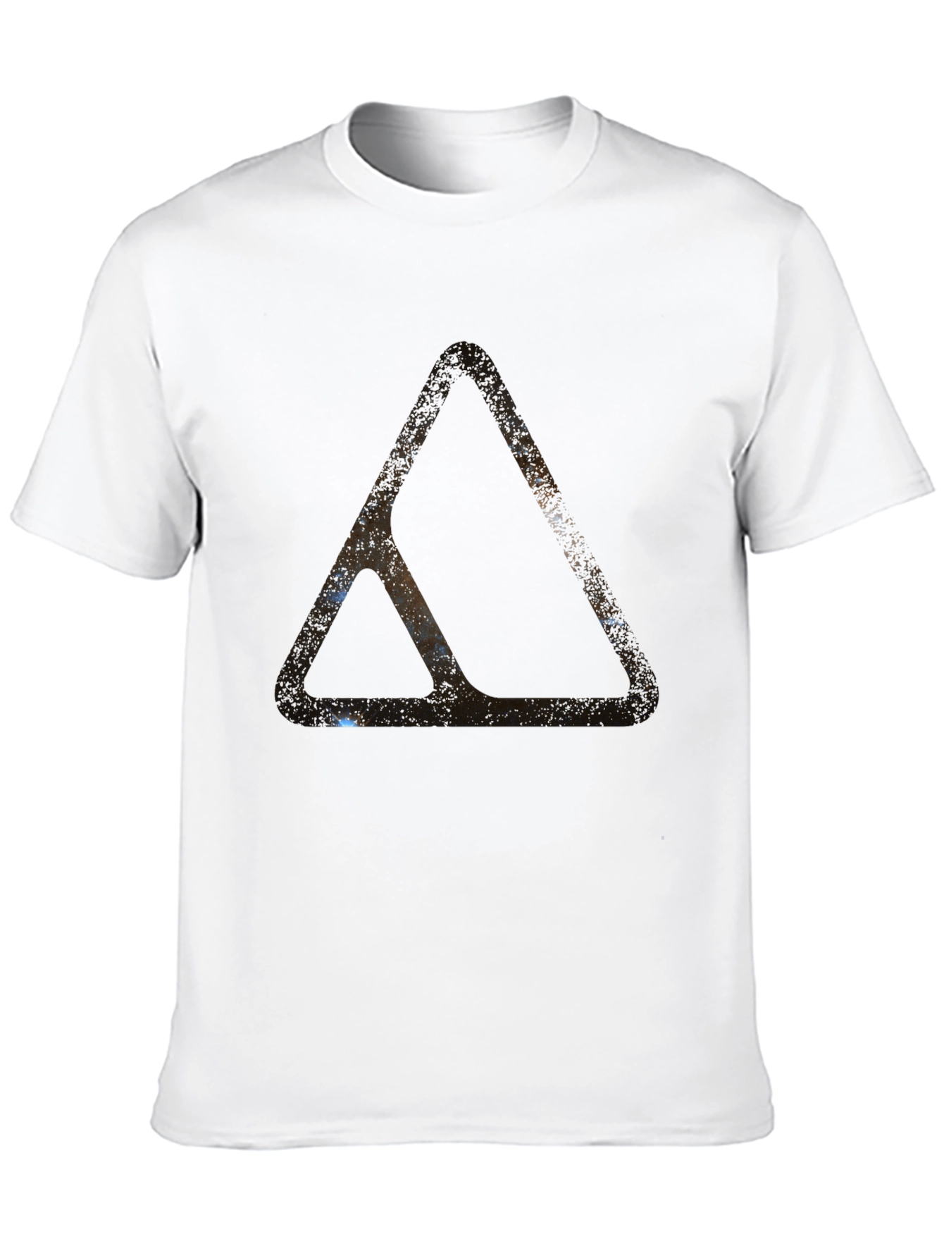 Abstract Triangle Graphic Black T-Shirt