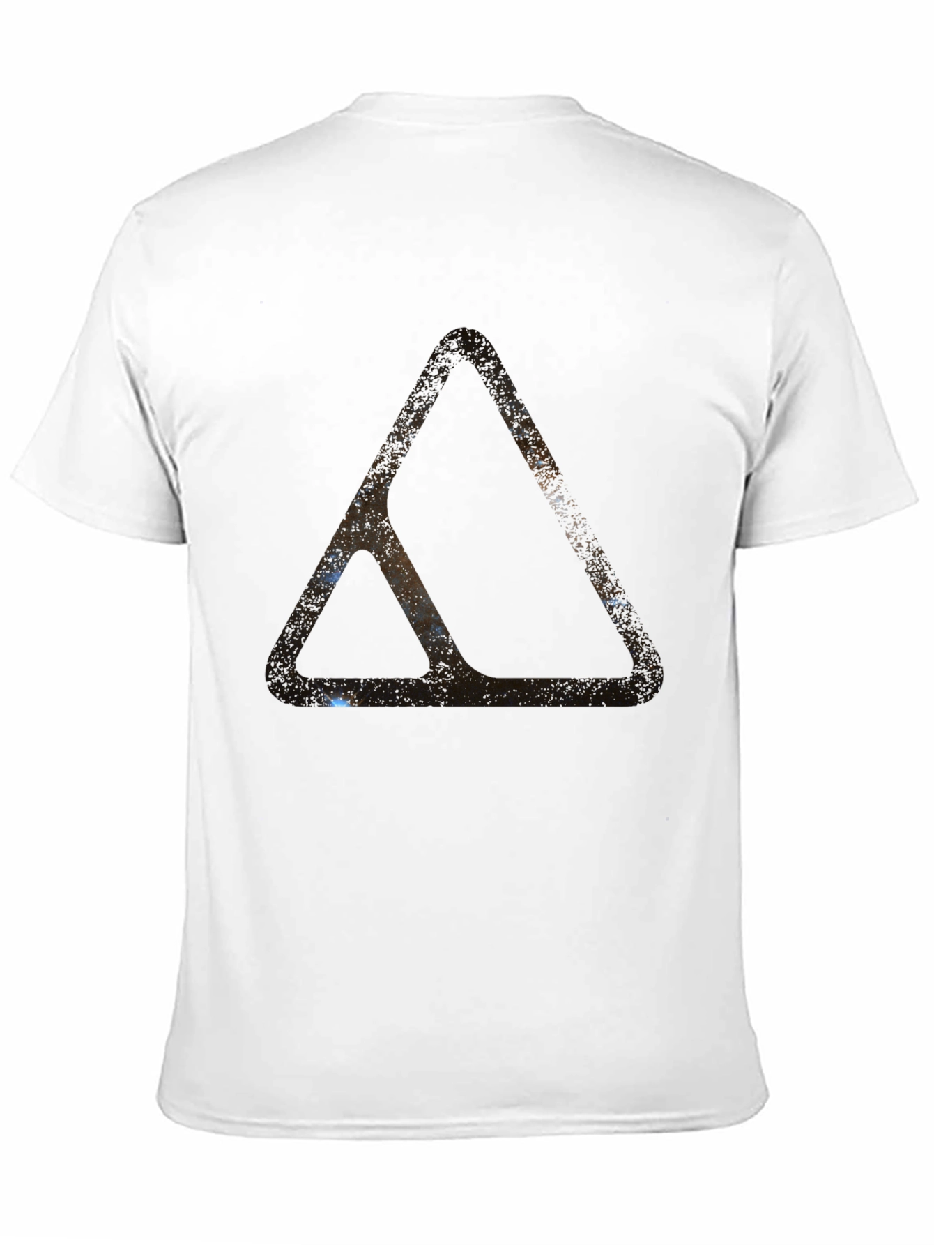 Abstract Triangle Graphic Black T-Shirt