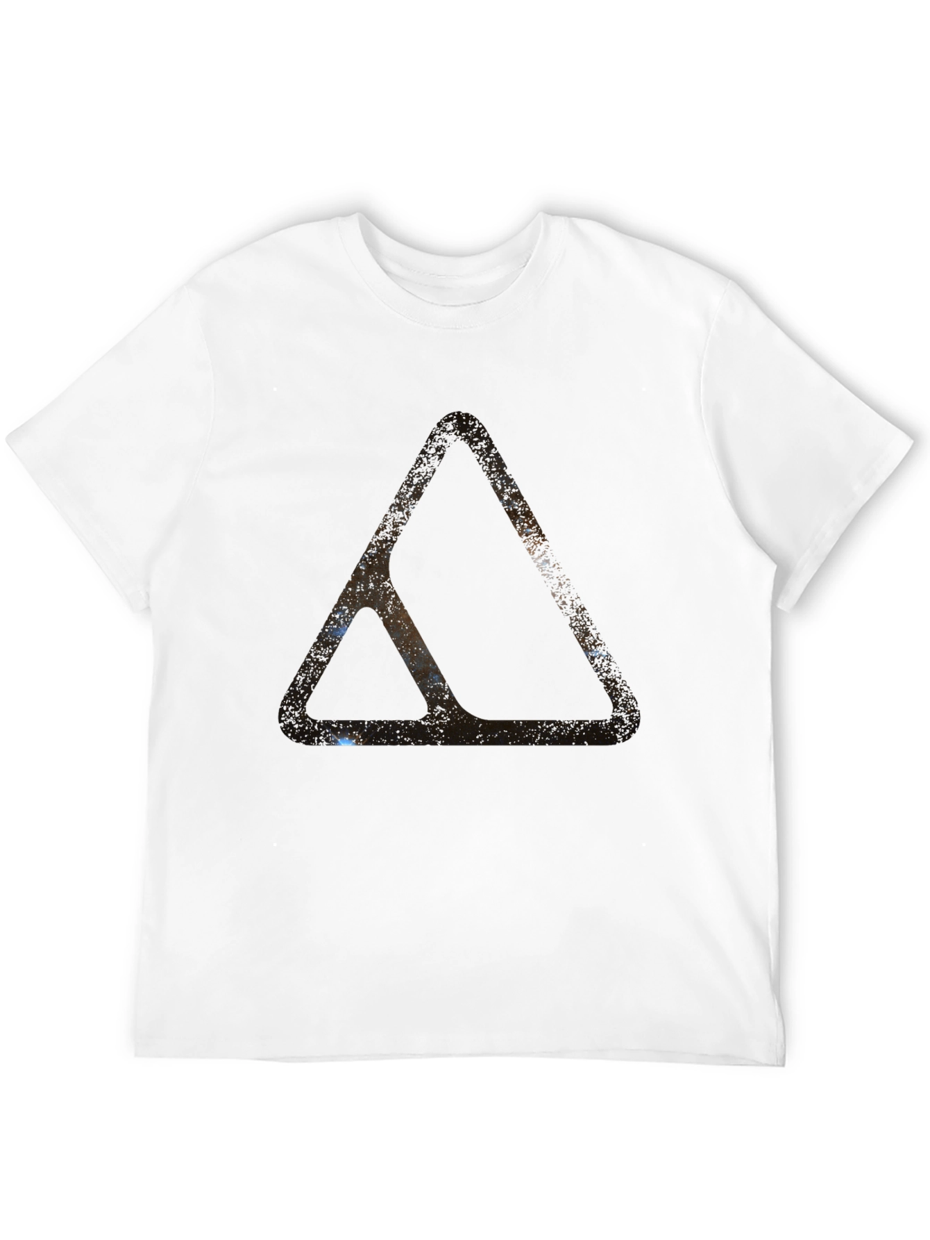Abstract Triangle Graphic Black T-Shirt