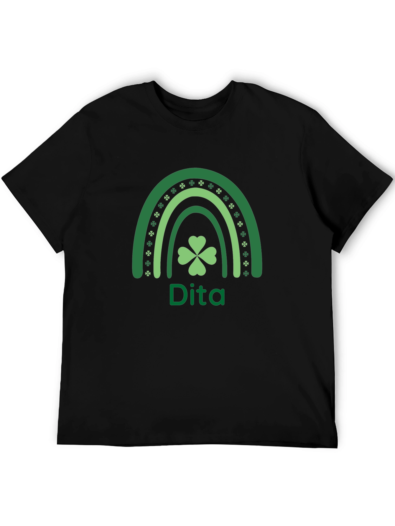 St. Patricks Day Dita Rainbow Shamrock T-Shirt