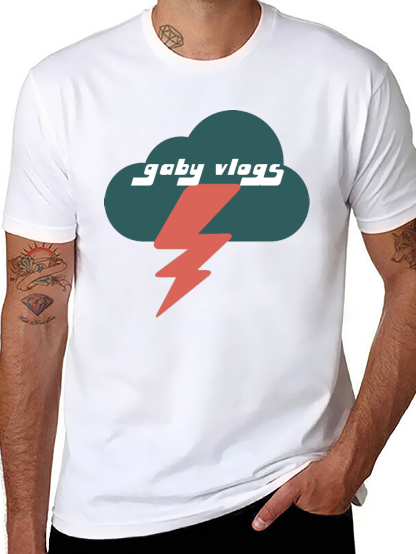 Gaby Vlogs T-Shirt - Storm Cloud Design