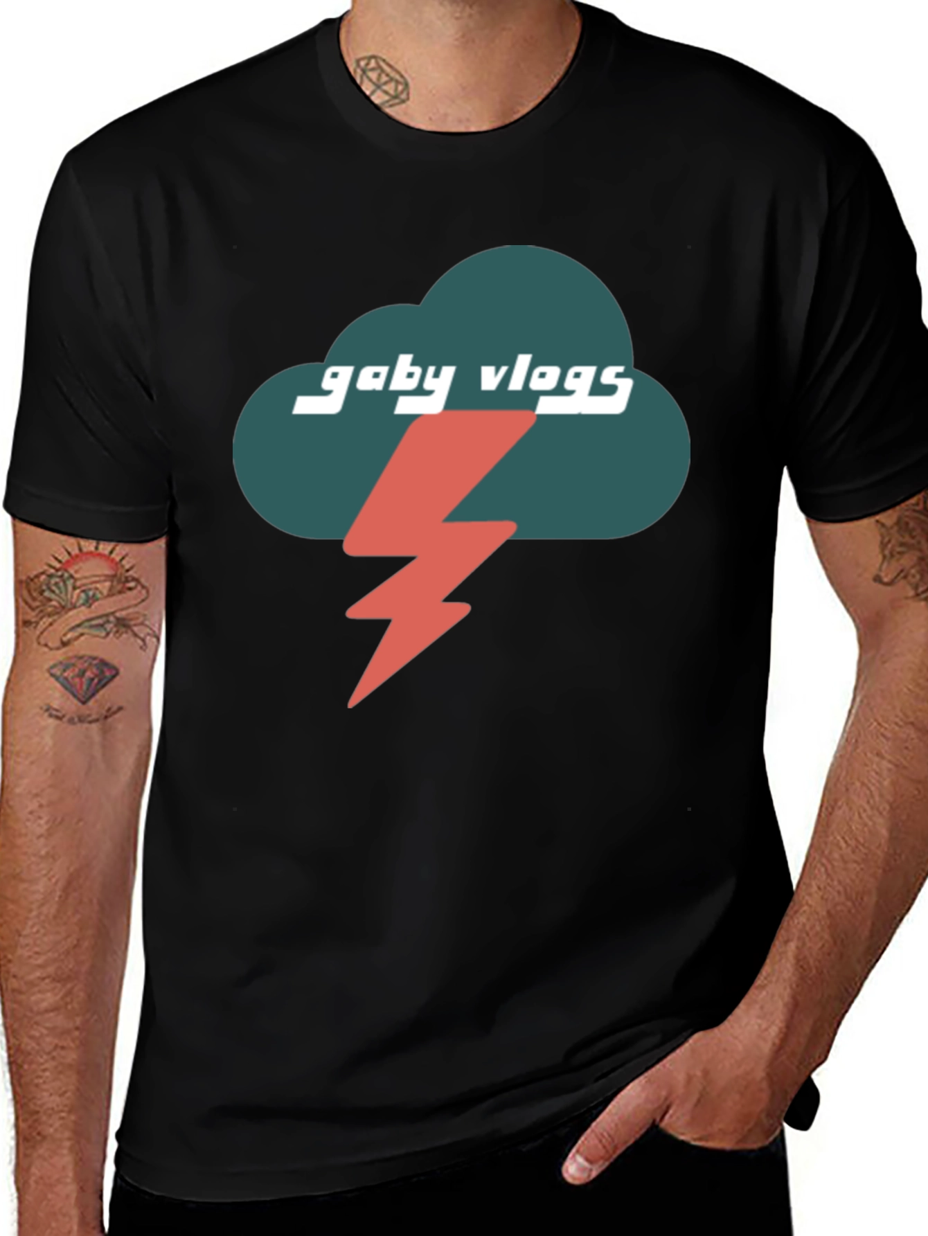 Gaby Vlogs T-Shirt - Storm Cloud Design