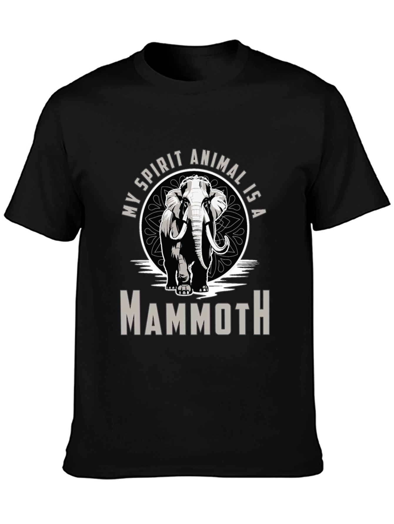 Mammoth Spirit Animal T-Shirt - Black