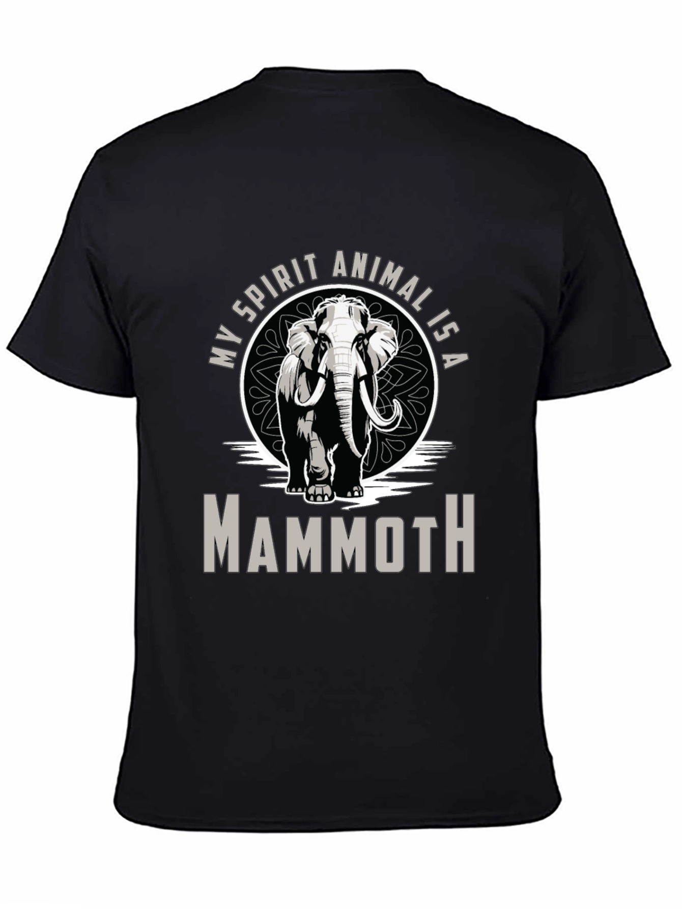 Mammoth Spirit Animal T-Shirt - Black