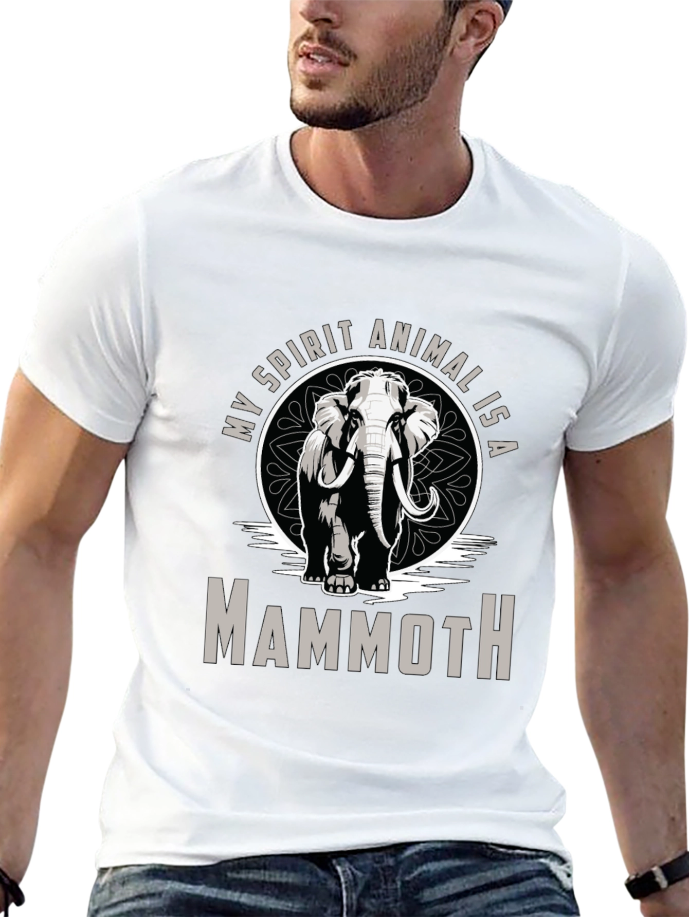 Mammoth Spirit Animal T-Shirt - Black