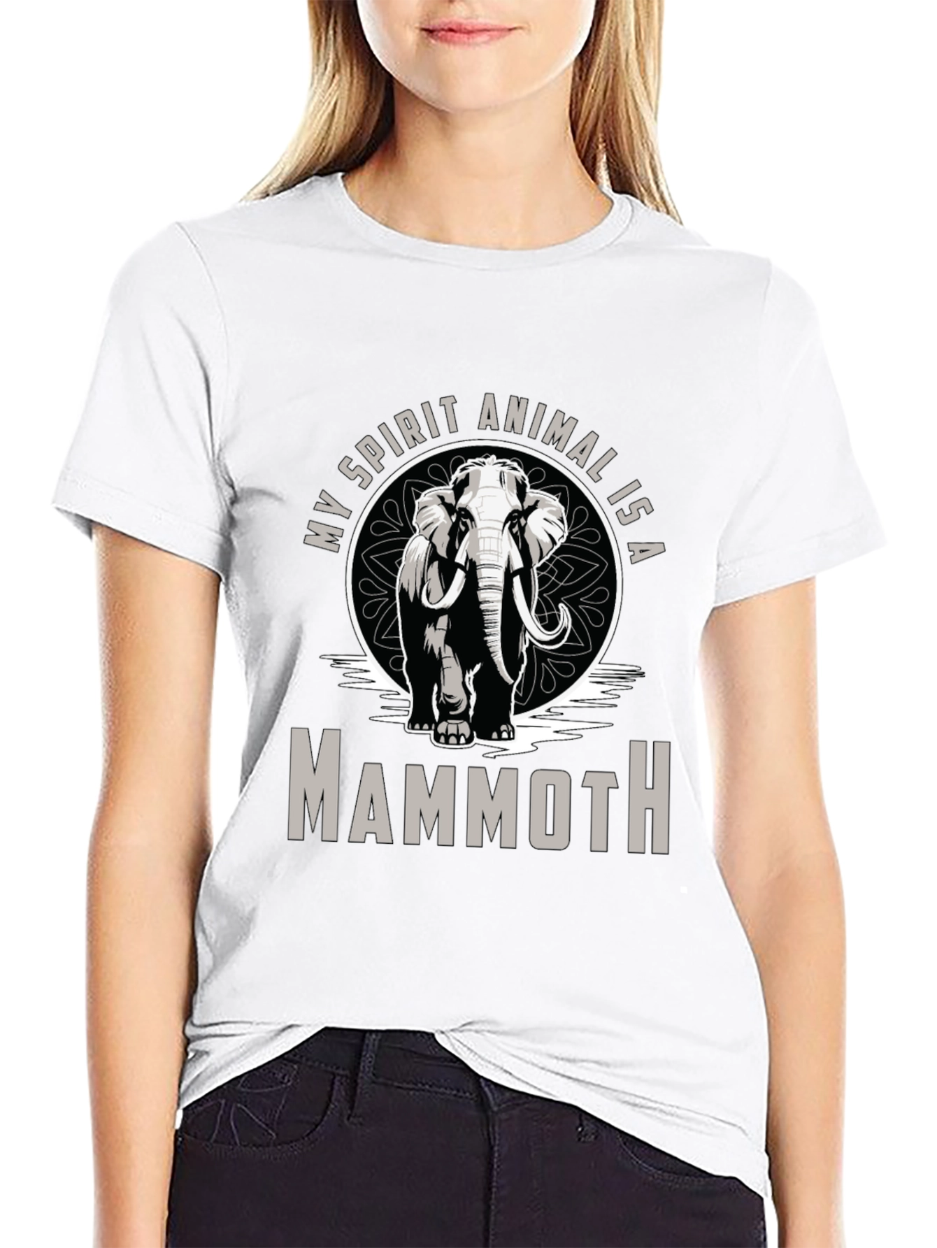 Mammoth Spirit Animal T-Shirt - Black