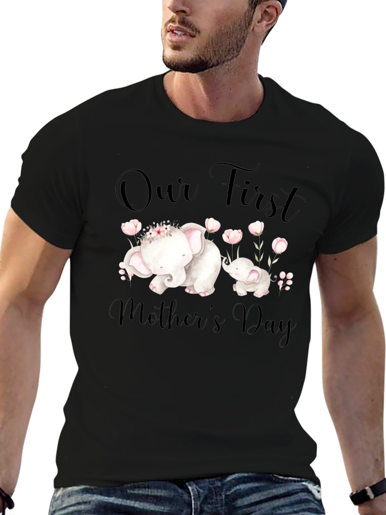 Mothers Day Elephant Graphic Tee