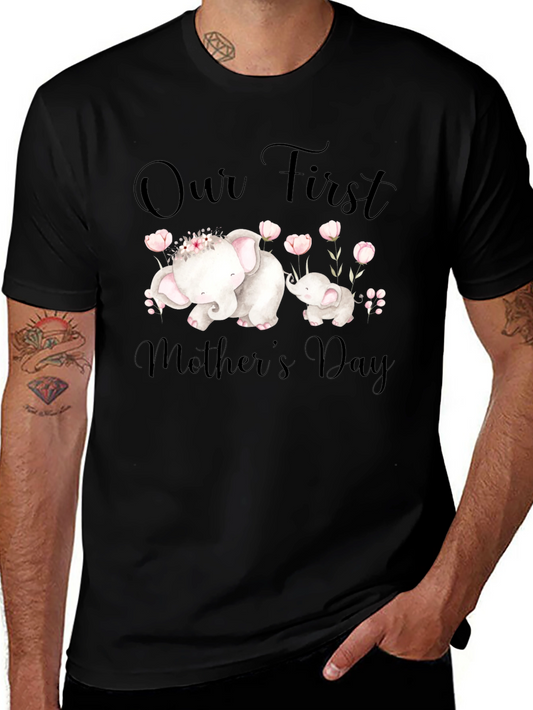 Mothers Day Elephant Graphic Tee