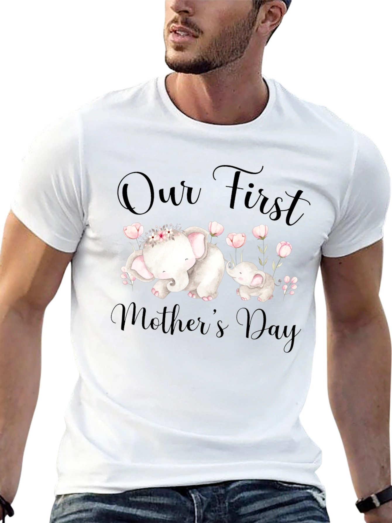 Mothers Day Elephant Graphic Tee