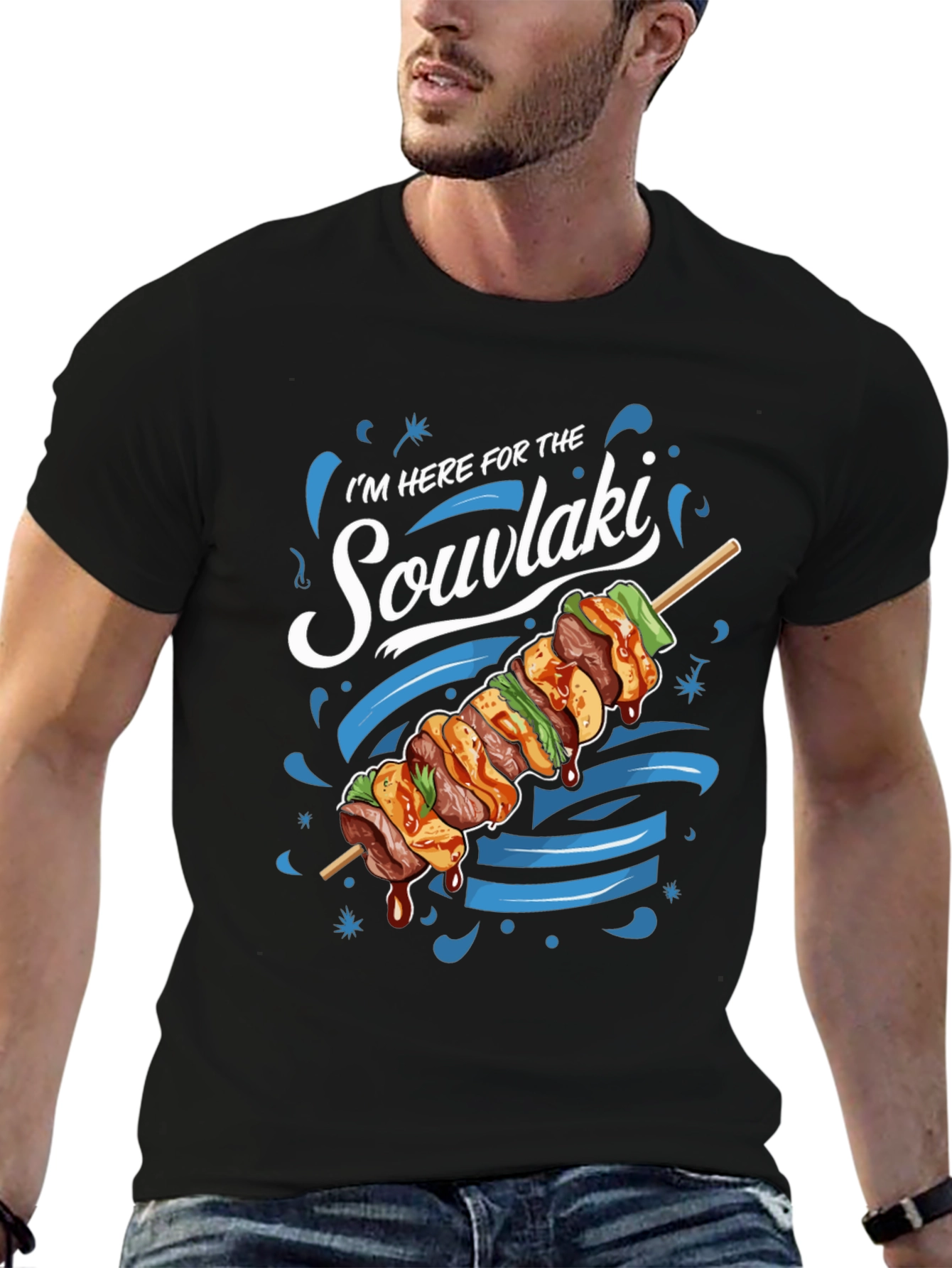 Souvlaki T-Shirt: Here for the Food!