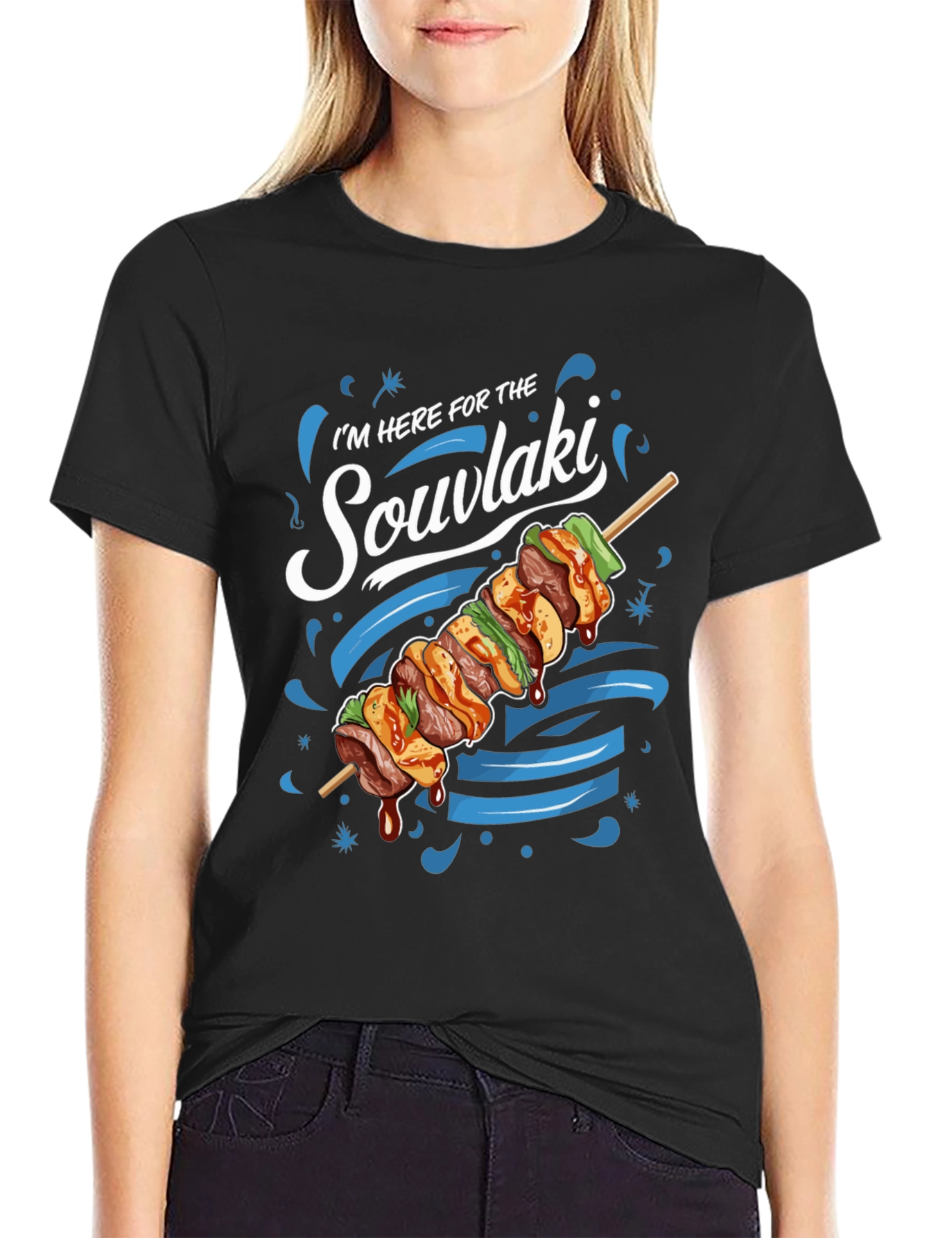 Souvlaki T-Shirt: Here for the Food!