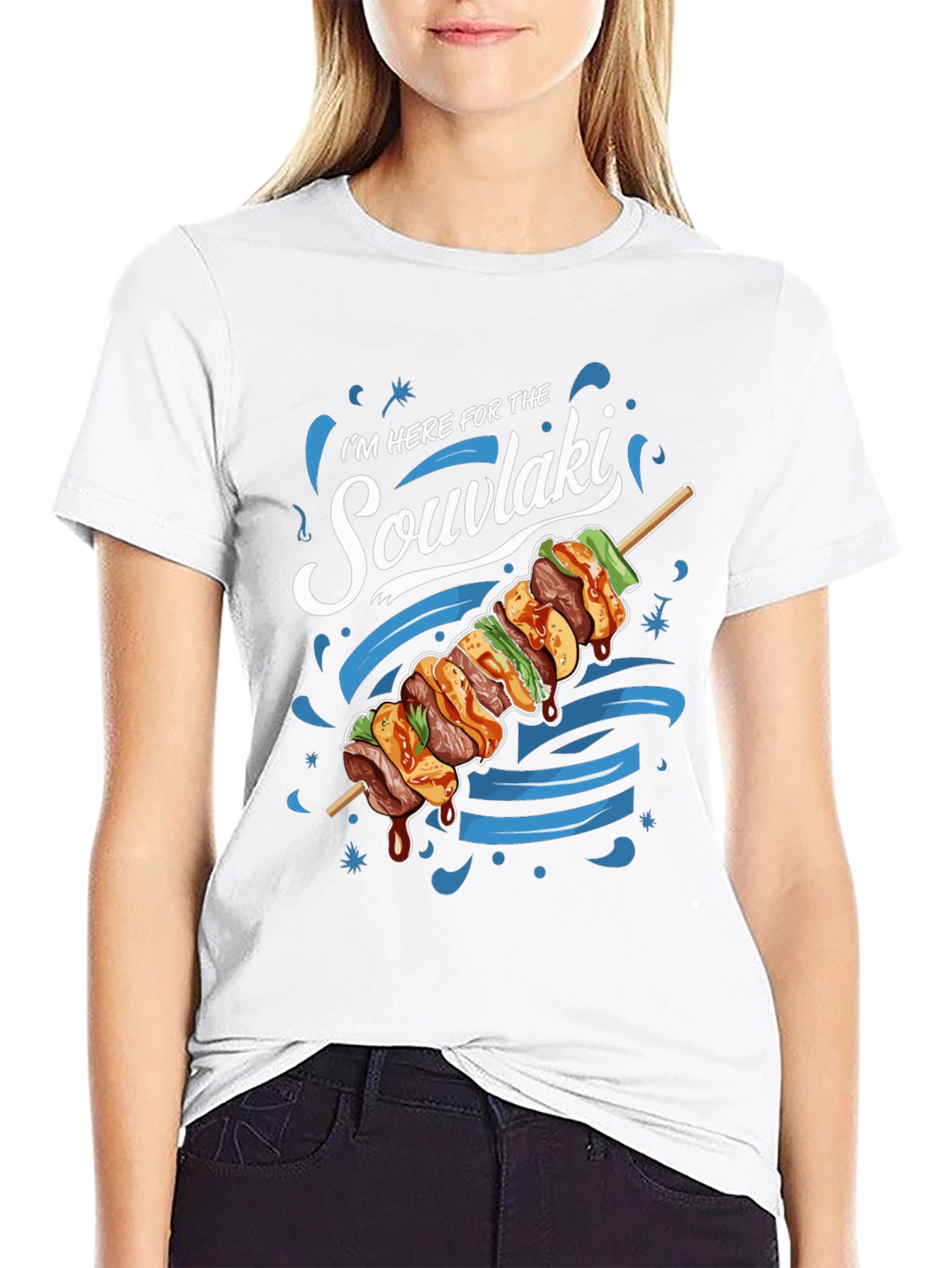 Souvlaki T-Shirt: Here for the Food!