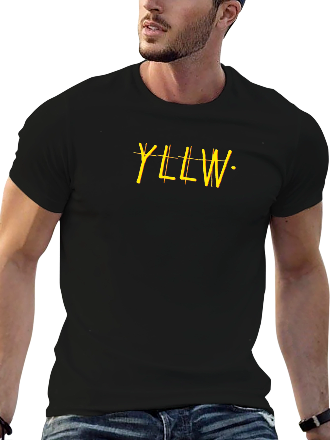 YLLW Graphic Tee - Stylish Black Cotton T-Shirt