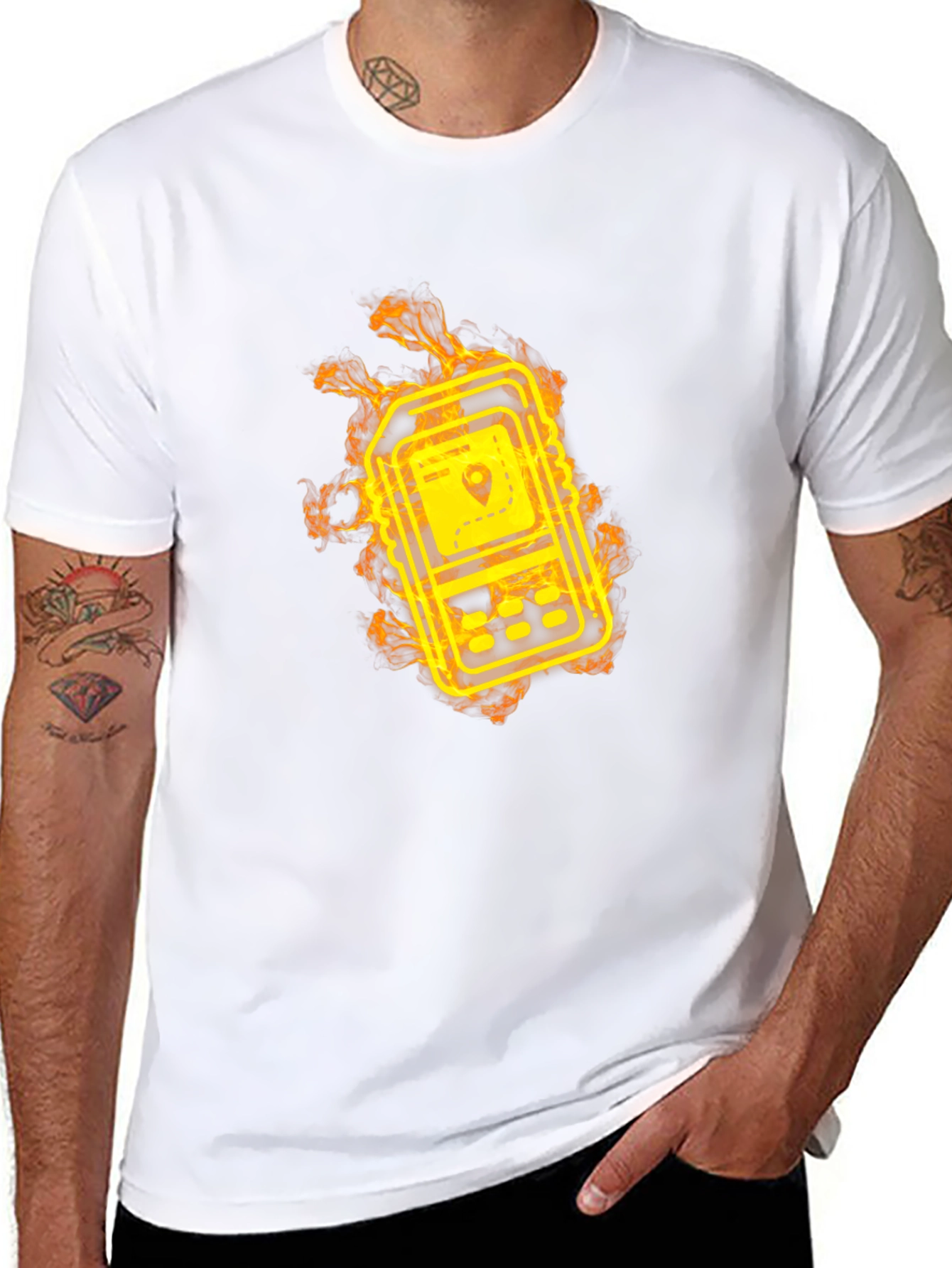 Fiery GPS Navigator Graphic T-Shirt