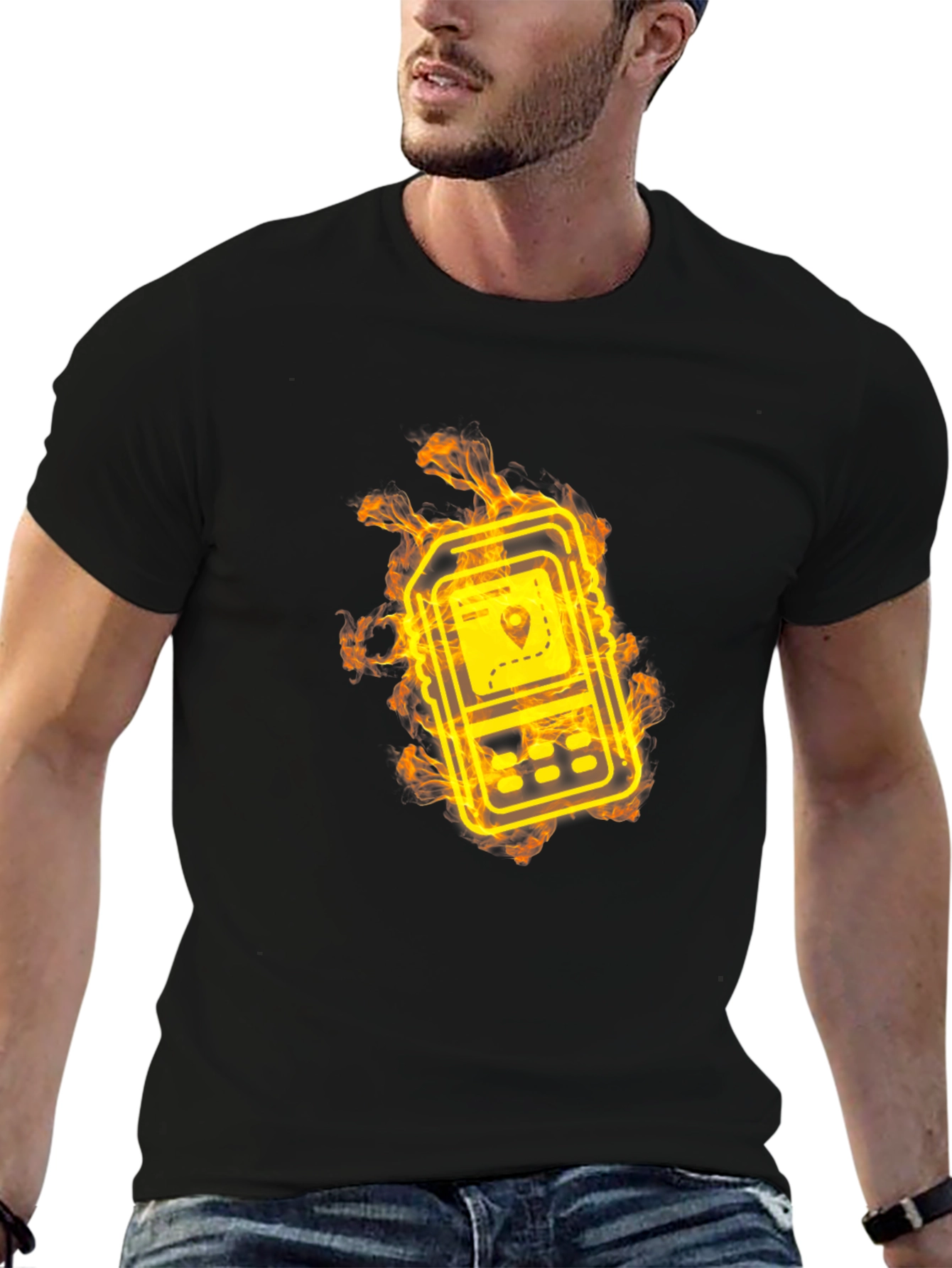 Fiery GPS Navigator Graphic T-Shirt