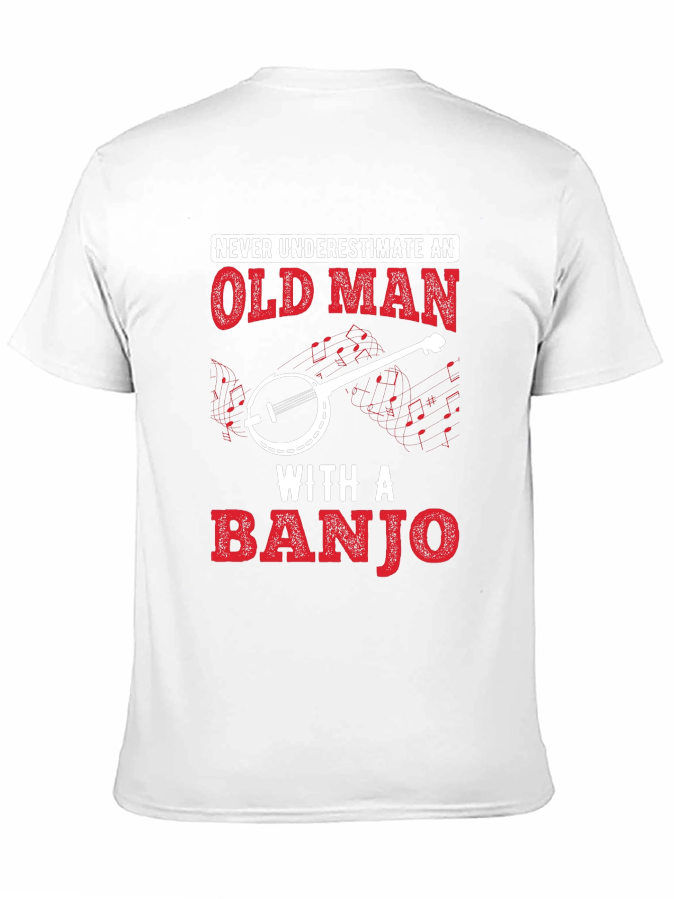 Old Man Banjo T-Shirt - Music Lover Tee