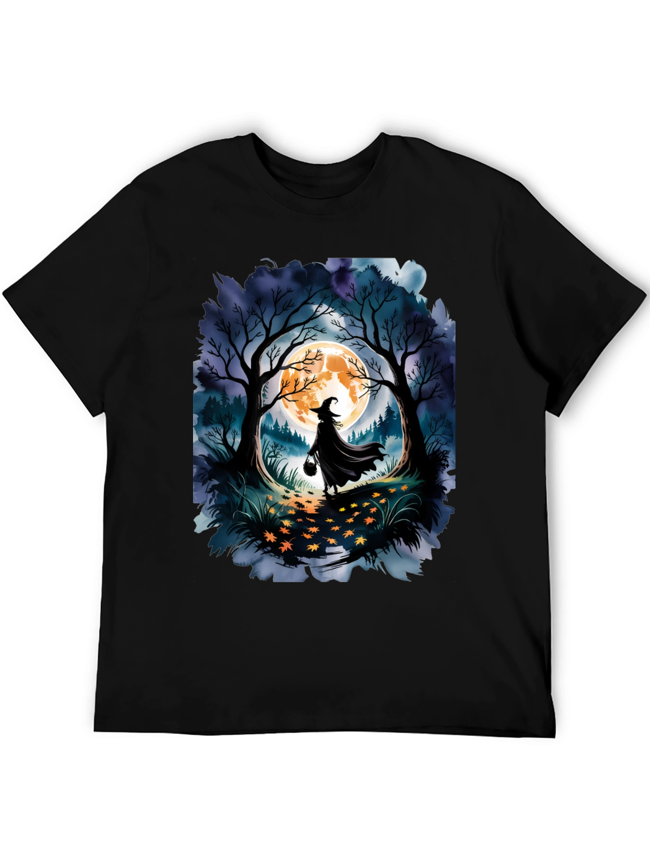 Halloween Witch Forest Graphic Tee
