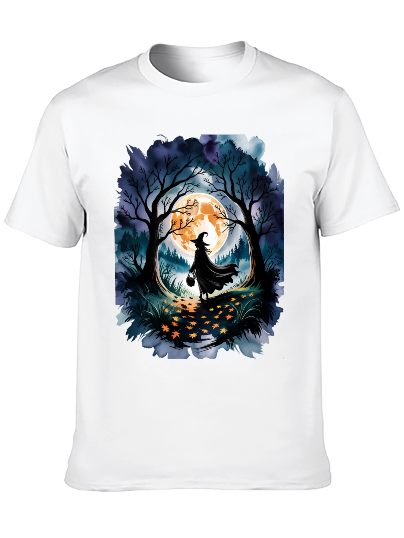 Halloween Witch Forest Graphic Tee