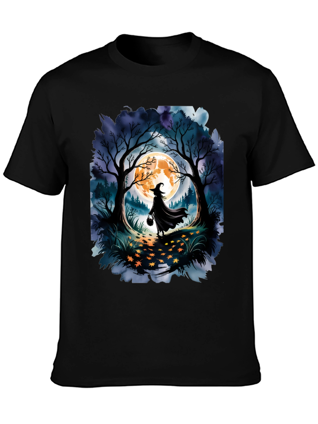 Halloween Witch Forest Graphic Tee