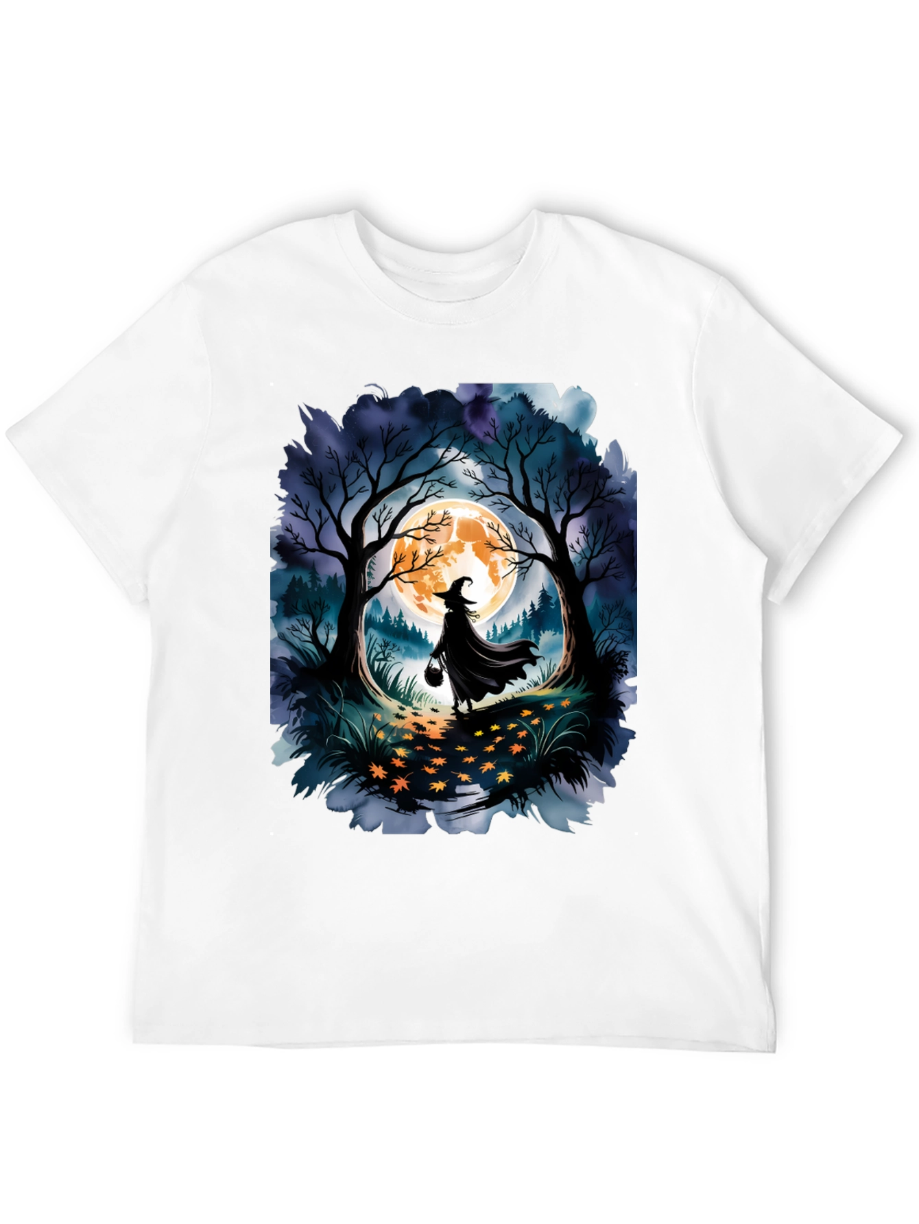 Halloween Witch Forest Graphic Tee