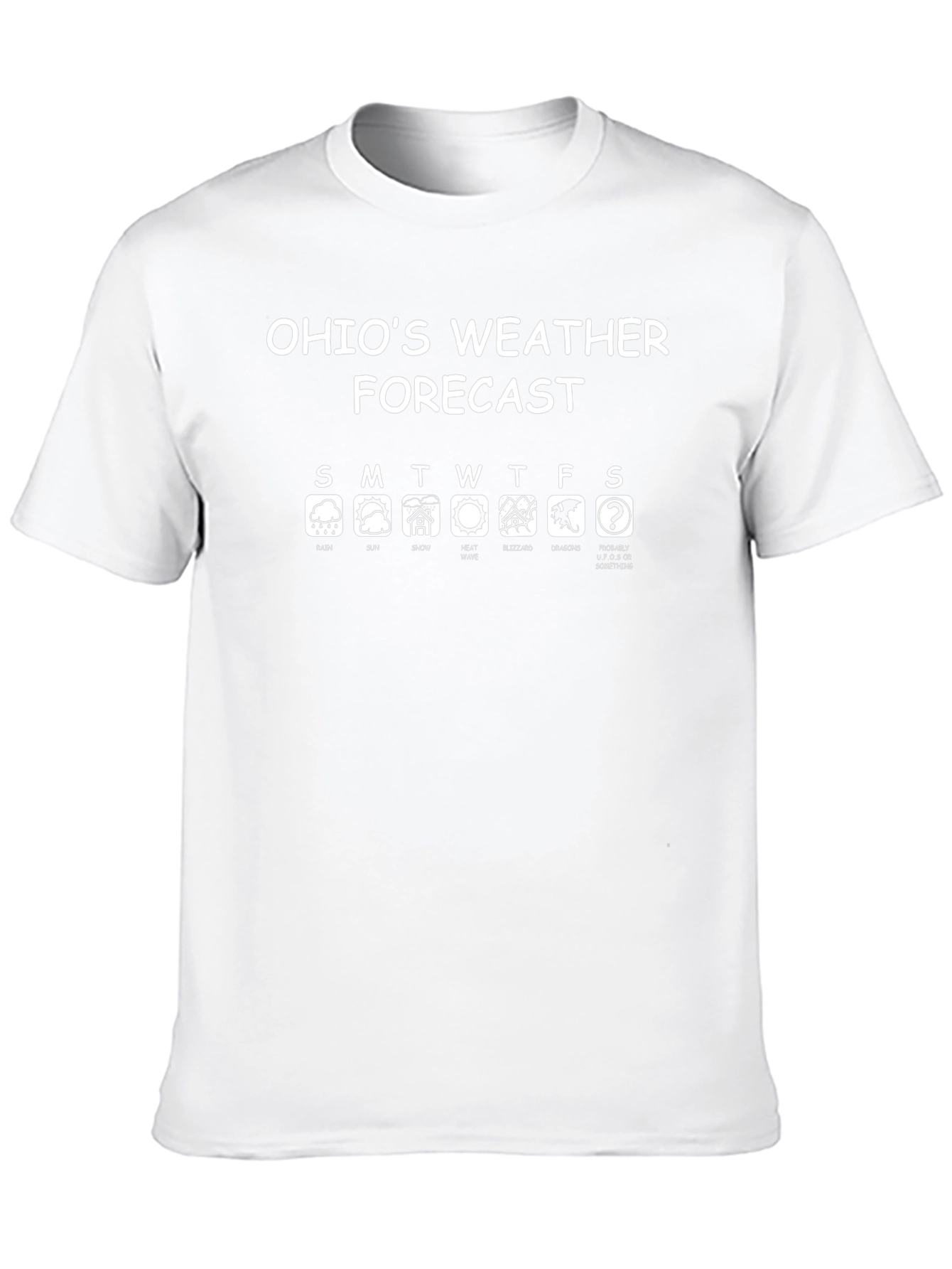 Ohio Weather Forecast Funny Graphic T-Shirt