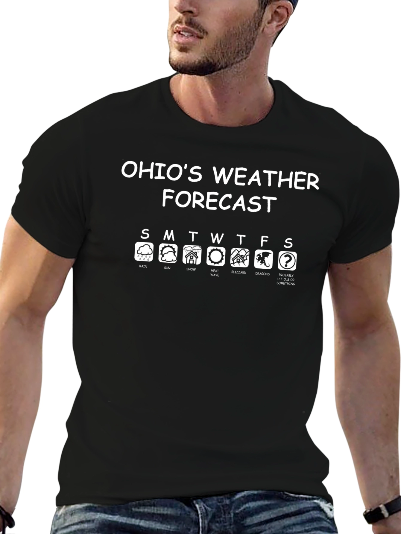 Ohio Weather Forecast Funny Graphic T-Shirt