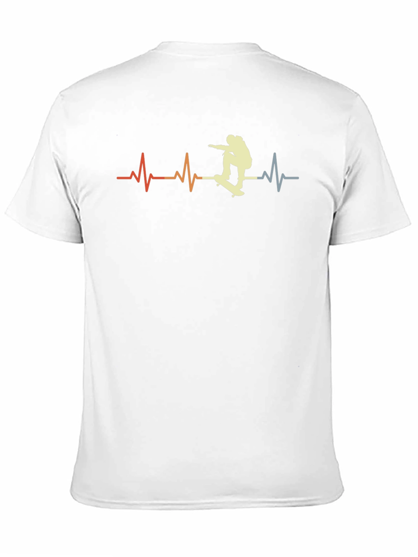 Skateboarding Heartbeat T-Shirt - Retro Style
