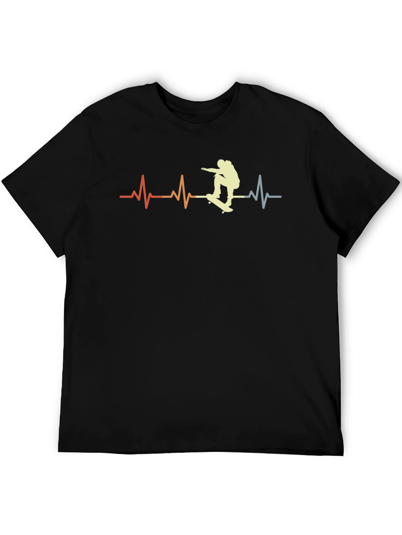 Skateboarding Heartbeat T-Shirt - Retro Style