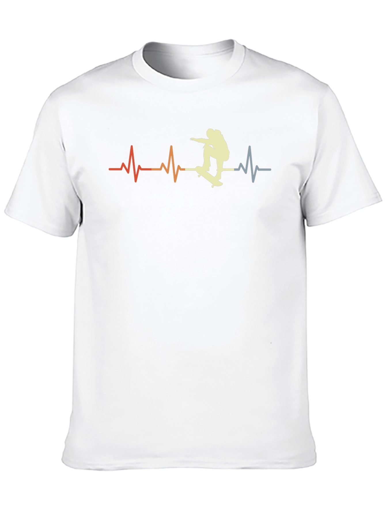 Skateboarding Heartbeat T-Shirt - Retro Style