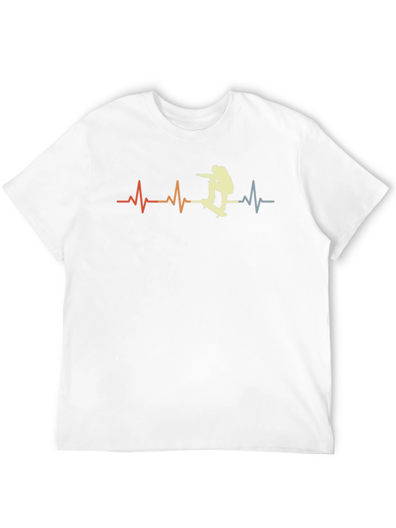 Skateboarding Heartbeat T-Shirt - Retro Style