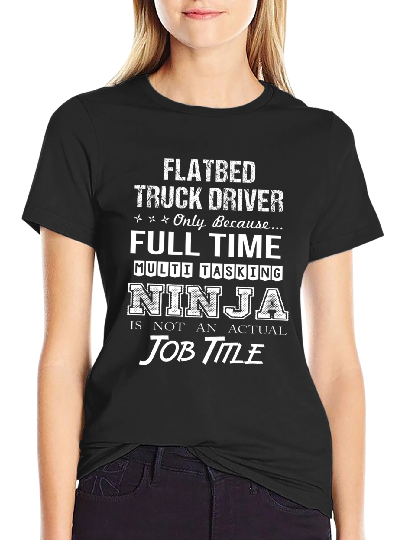 Flatbed Truck Driver Ninja T-Shirt