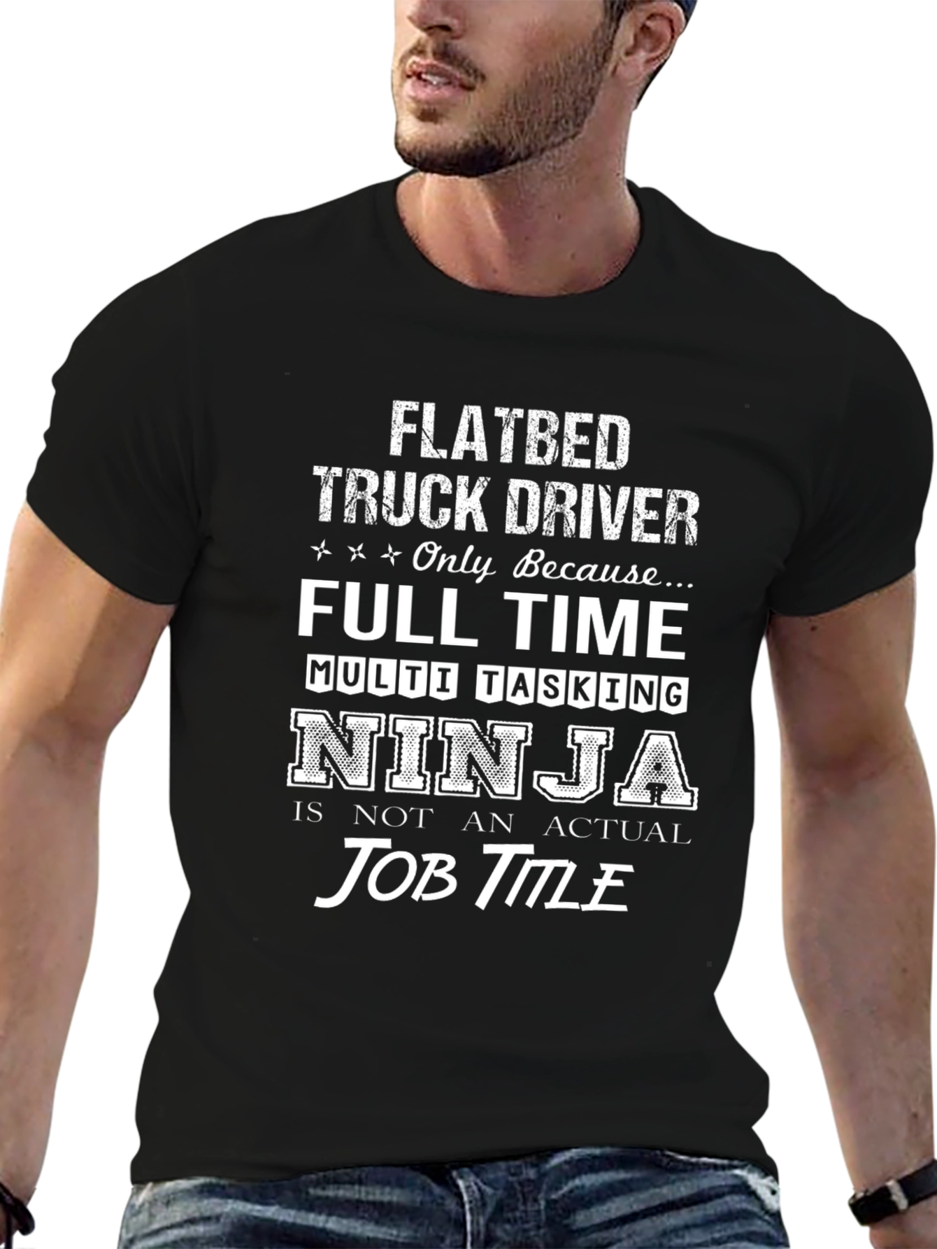 Flatbed Truck Driver Ninja T-Shirt