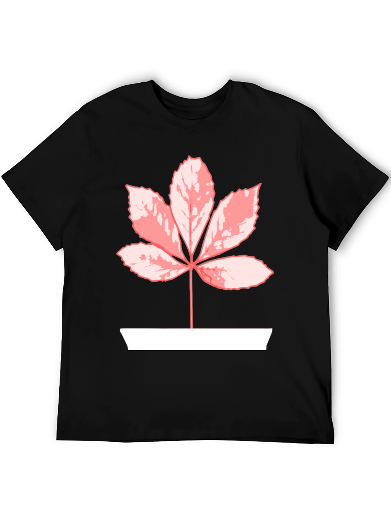 Leaf Graphic Tee - Black Casual Shirt